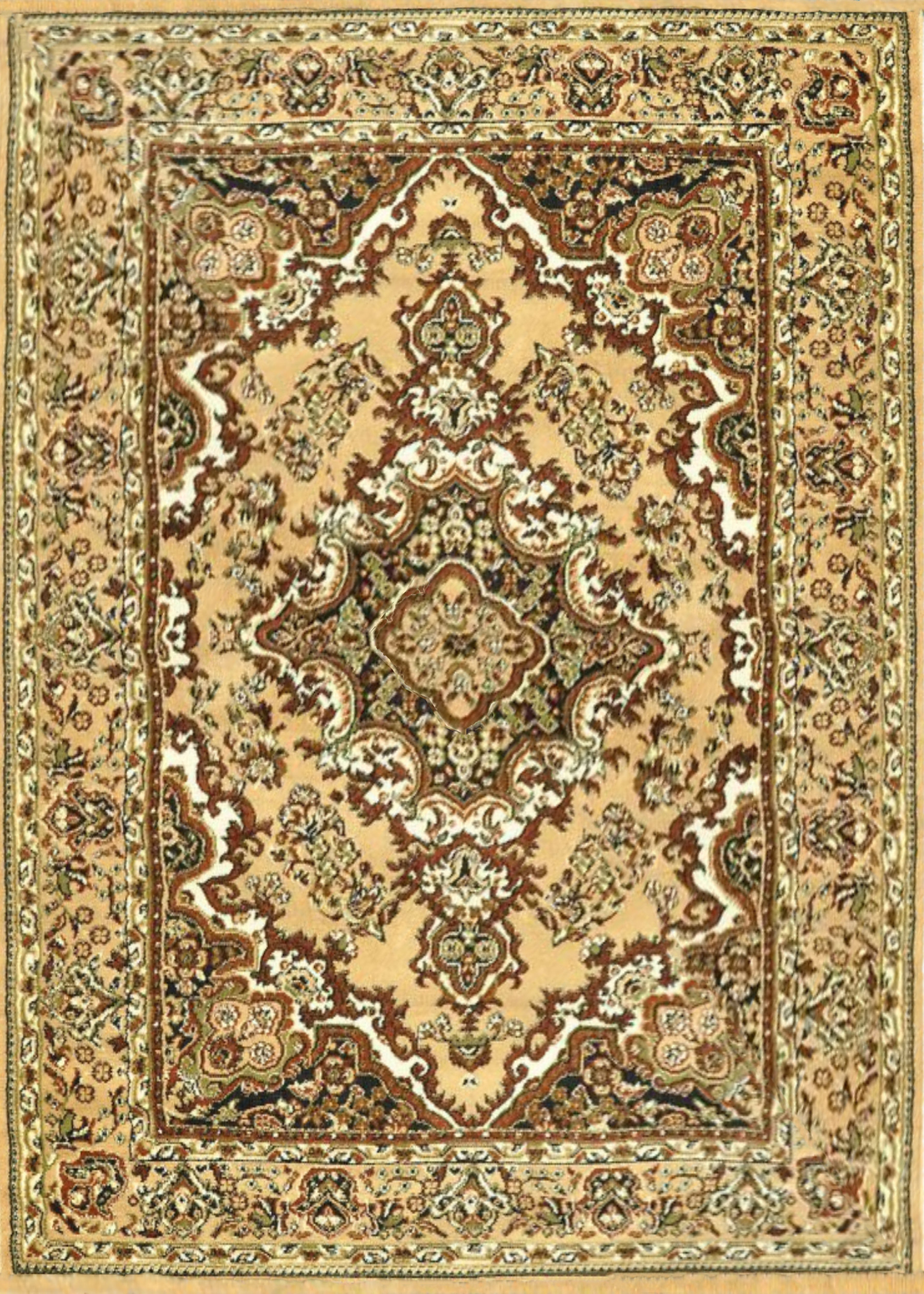 Stevens Oriental Classic Beige Indoor Area Rug