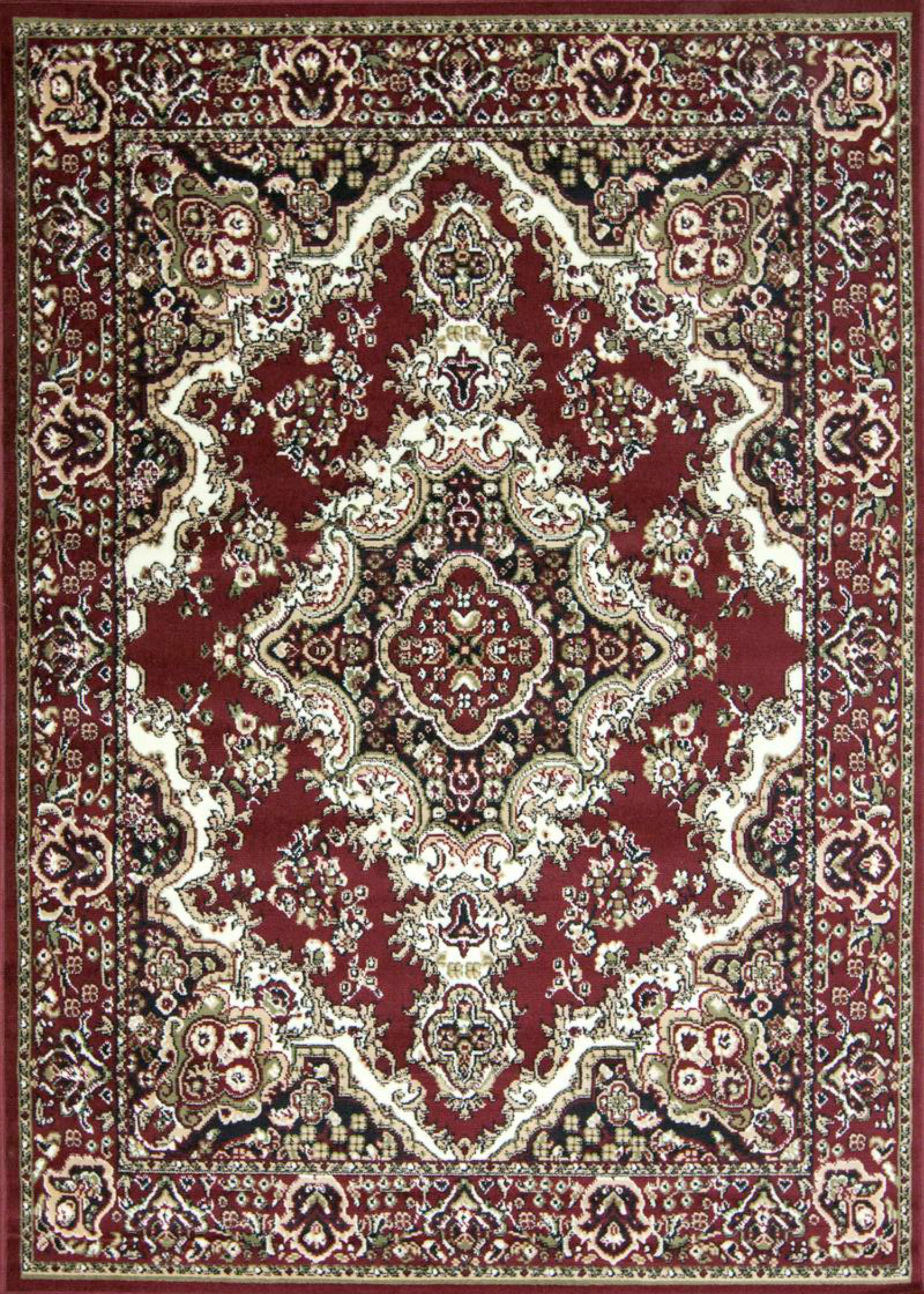 Stevens Oriental Classic Red/Black Indoor Area Rug