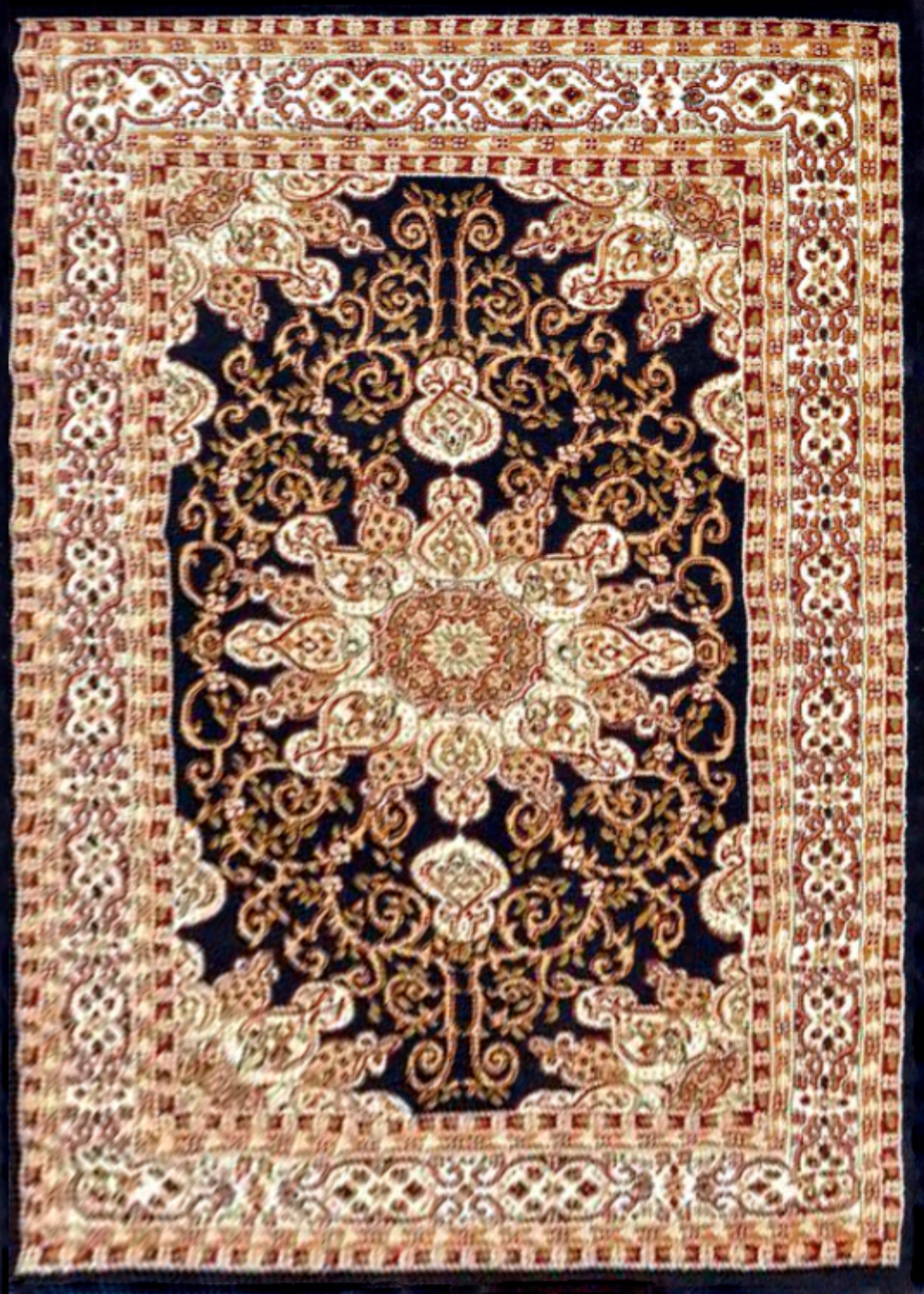 Meredosia Oriental Black/Beige Area Rug