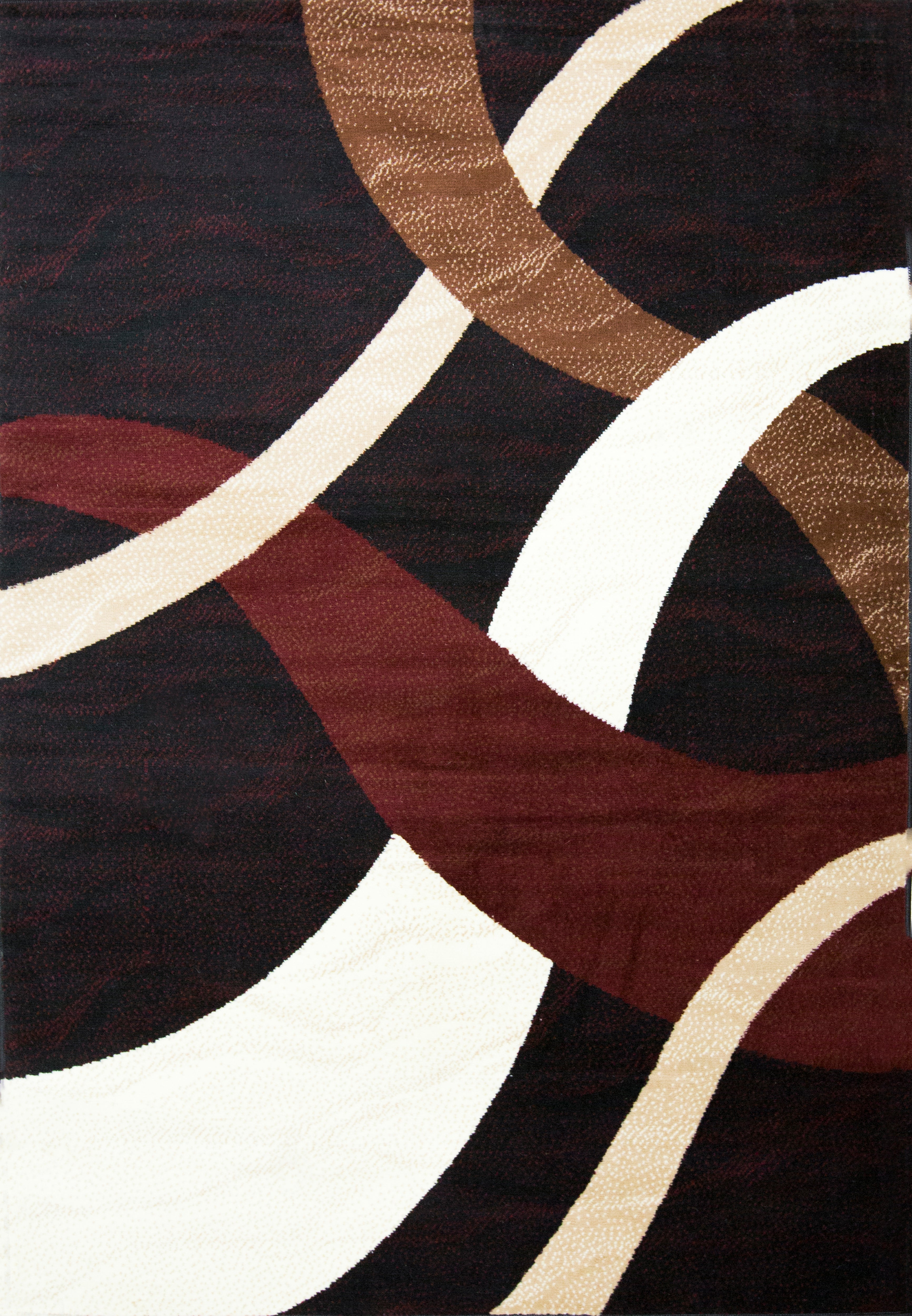 Sequenced Neutral Black/Beige Area Rug