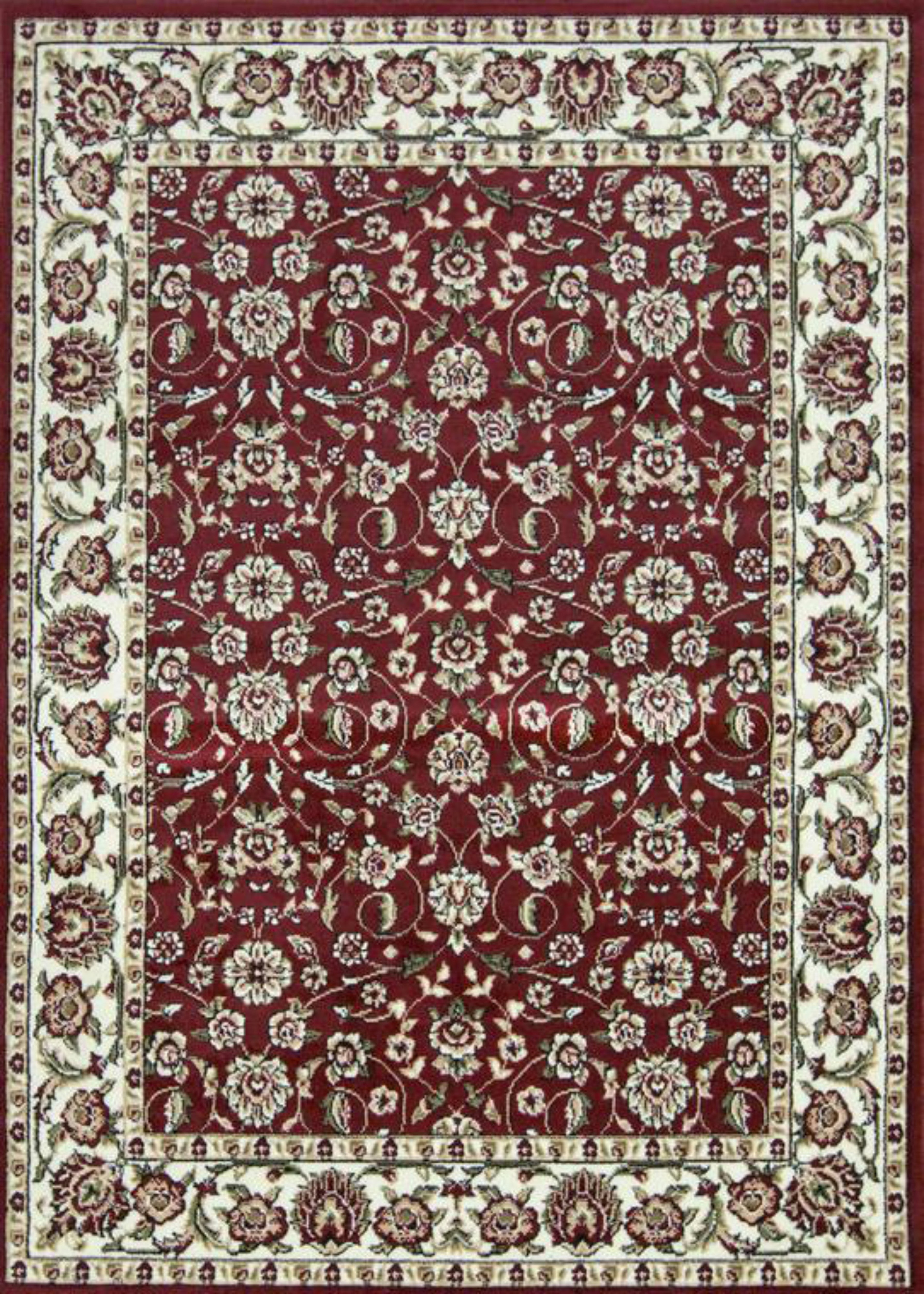 Sun Ray Outline Red Area Rug