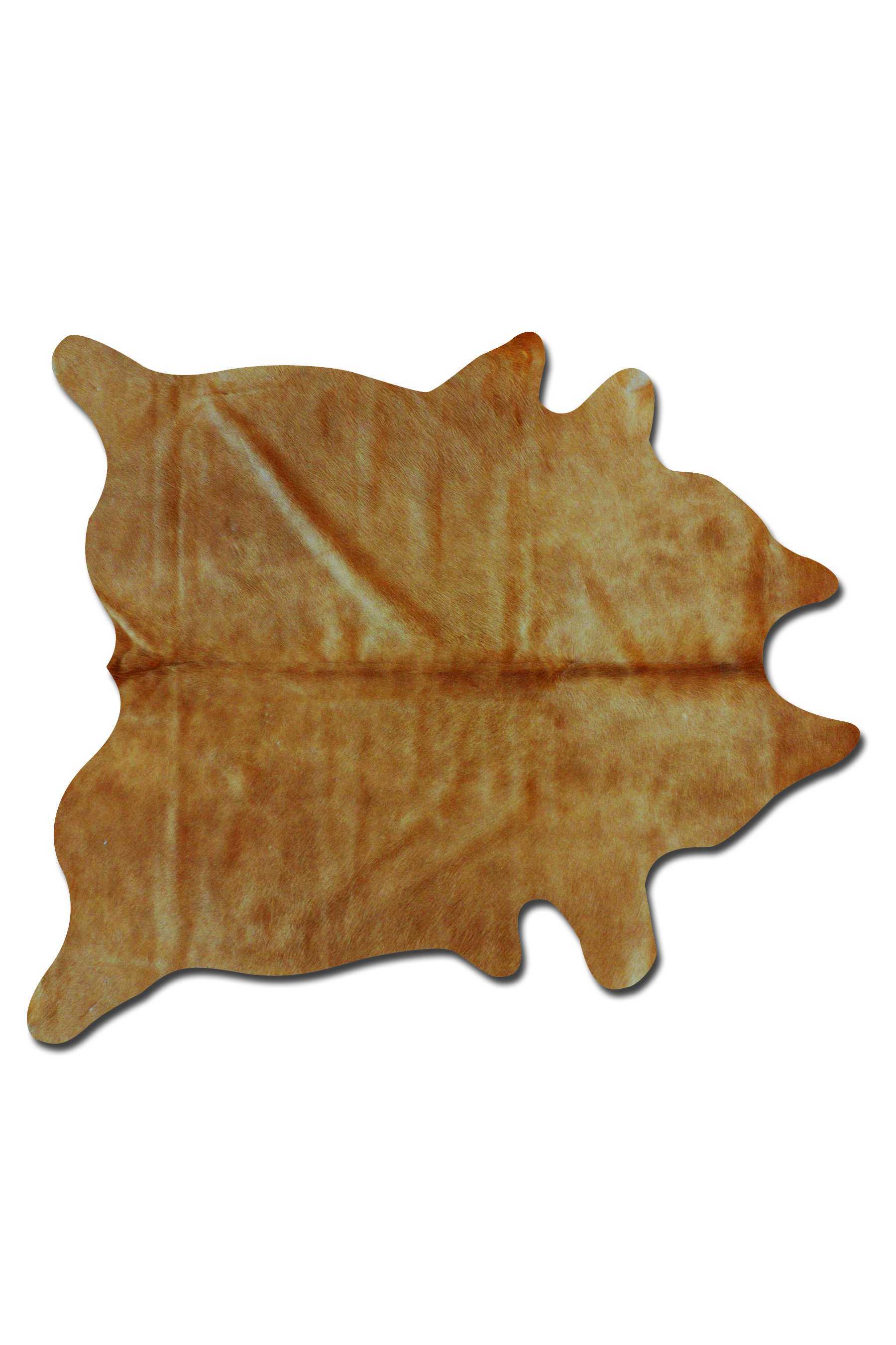 6' X 7' Natural And Gold Genuine Cowhide Area Rug