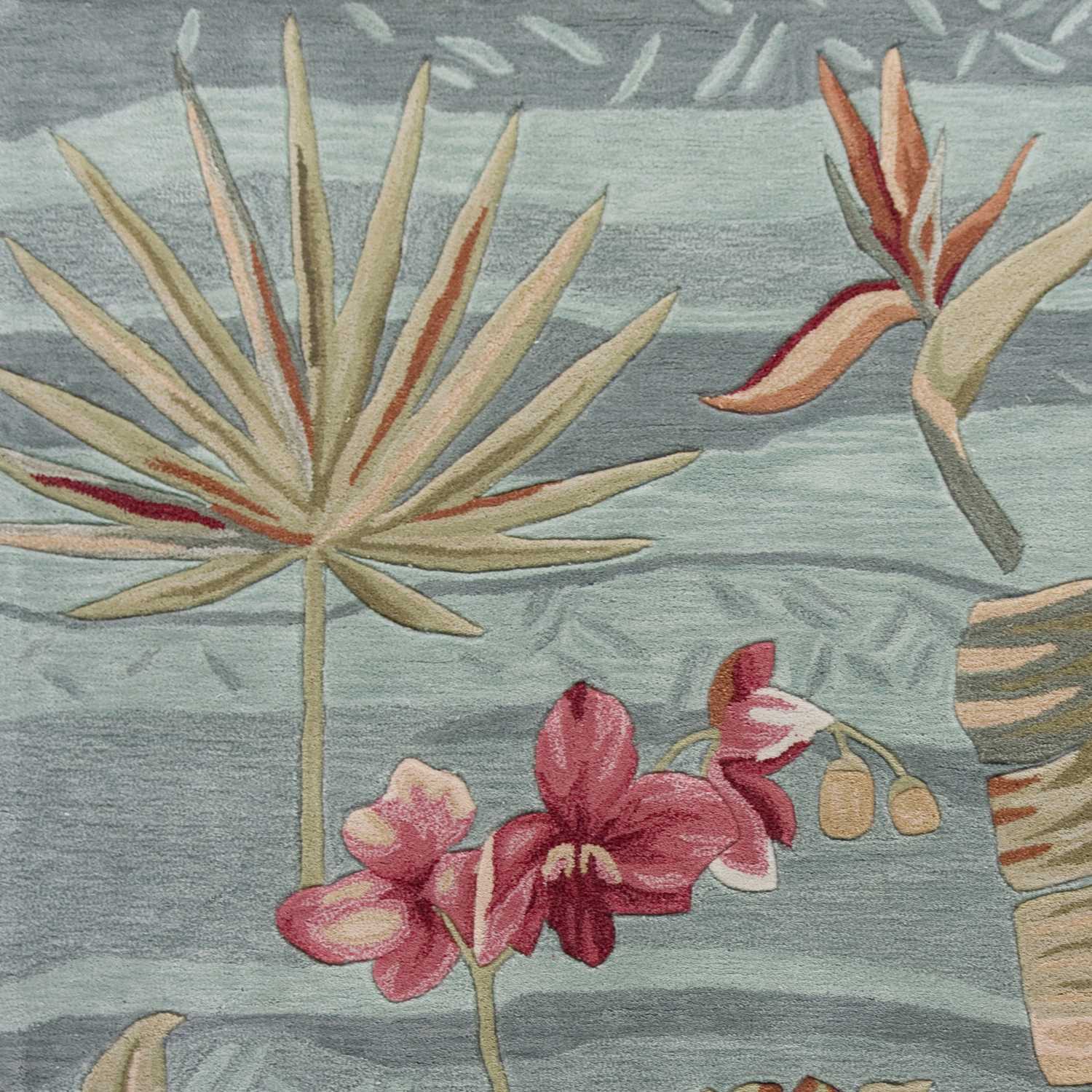 5' X 7' 6 Polyester Seafoam Area Rug