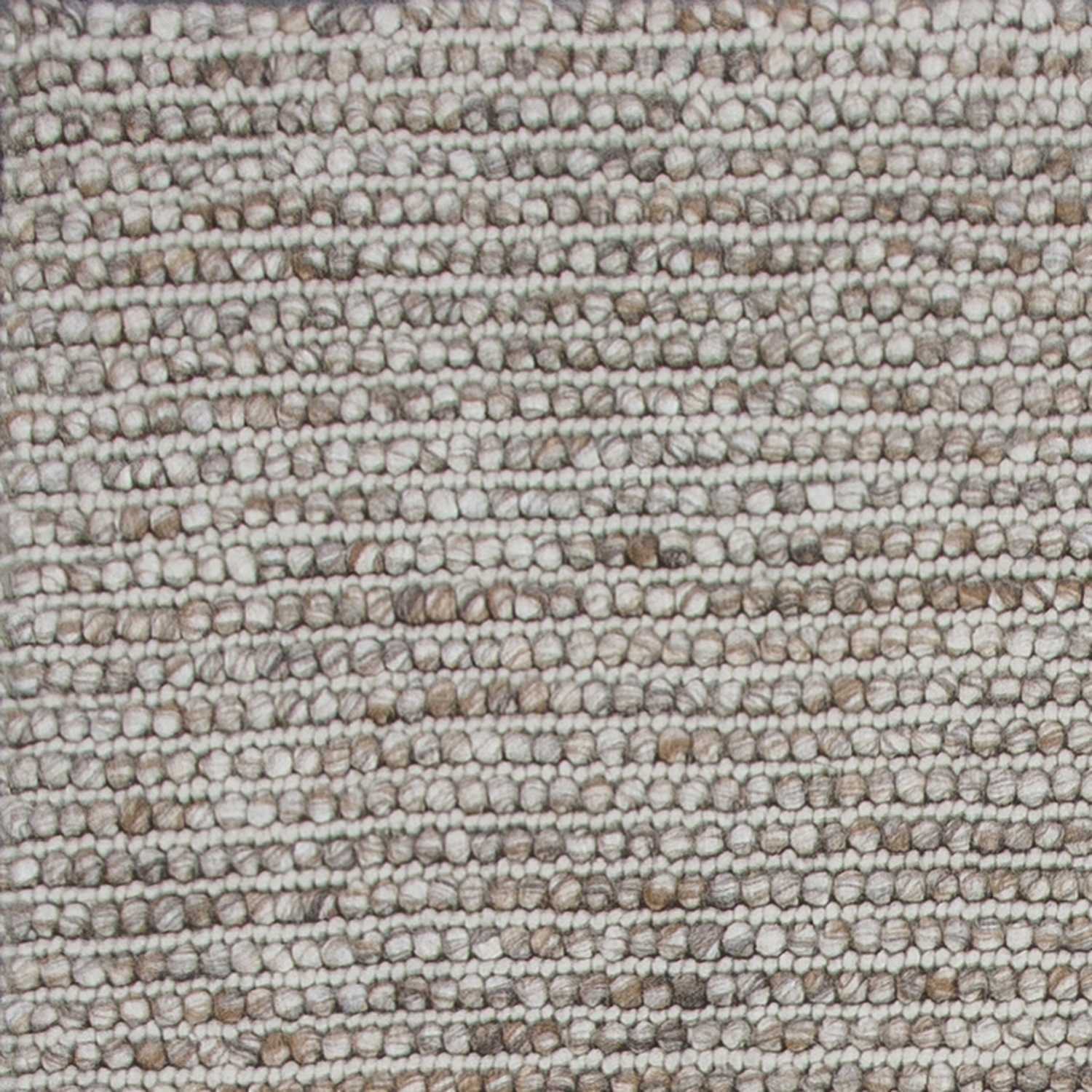 5' X 7' Natural Wool Boucle Berber Style Area Rug