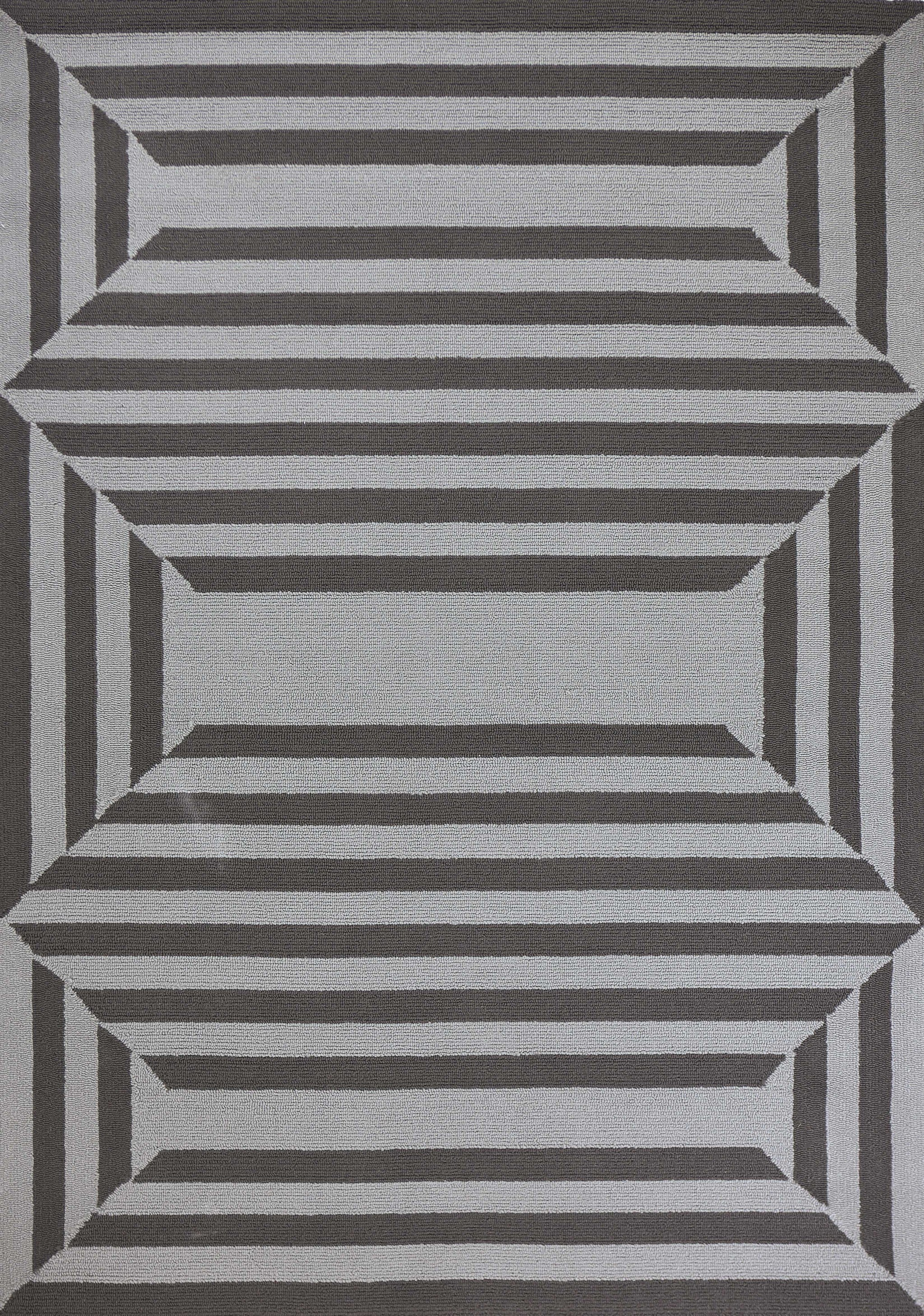 6' X 9' Uv Treated Polypropylene Charcoal Area Rug