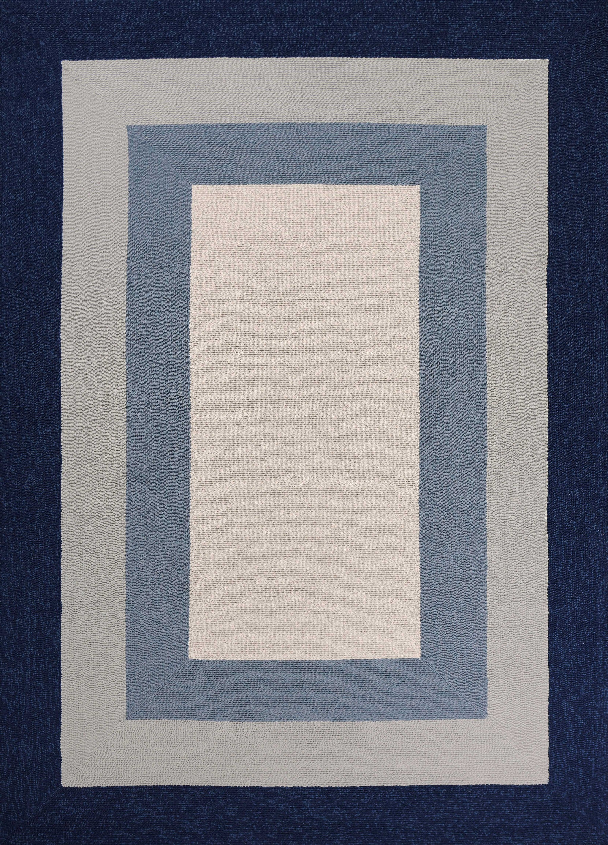6' X 9' Uv Treated Polypropylene Slate Or Navy Area Rug