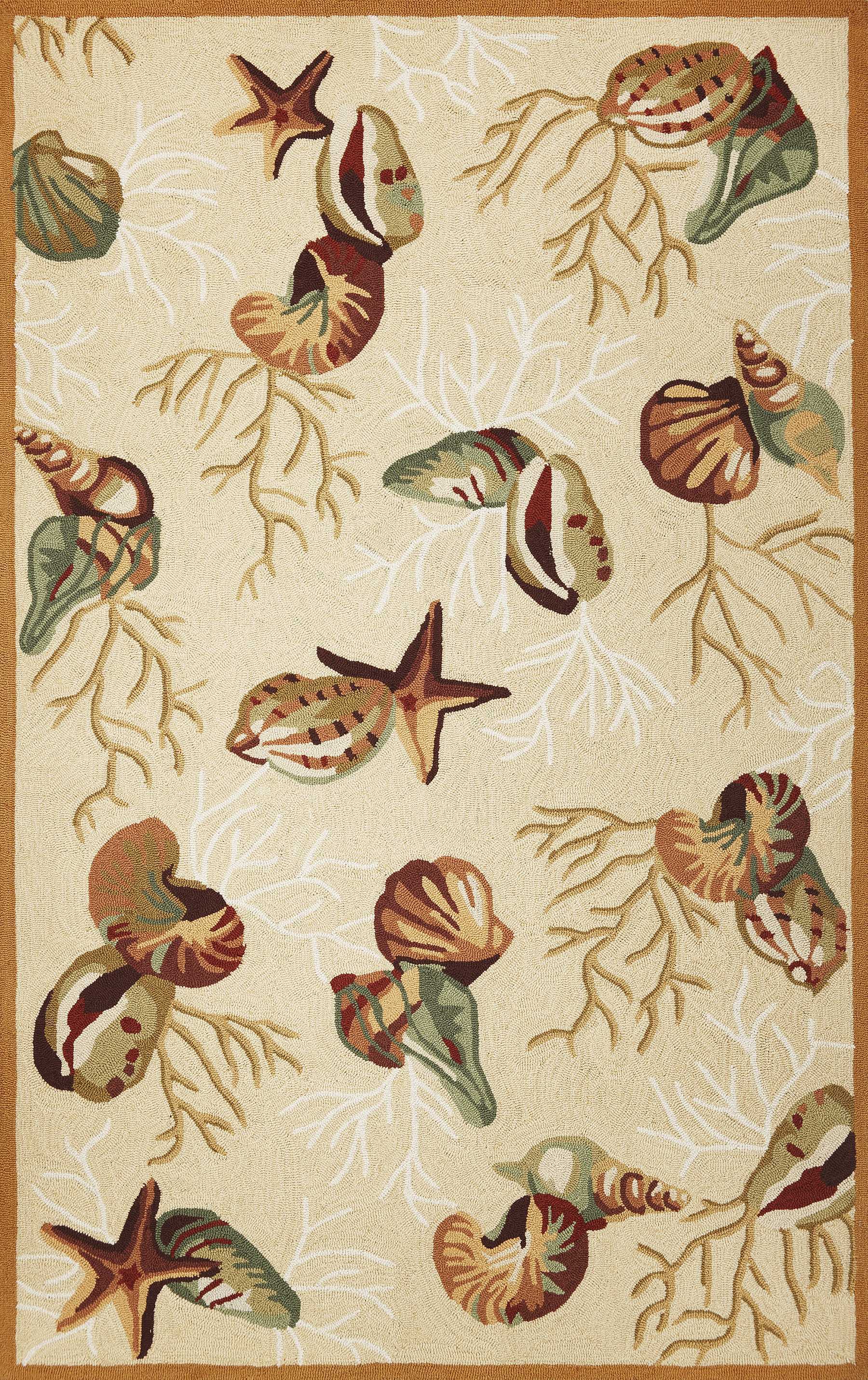 7' X 9' Polyester Beige Area Rug