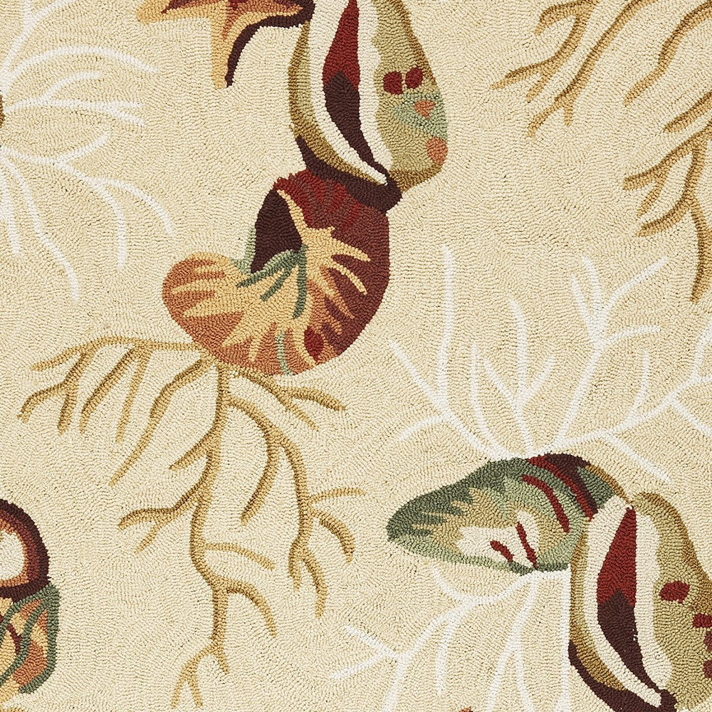 7' X 9' Polyester Beige Area Rug