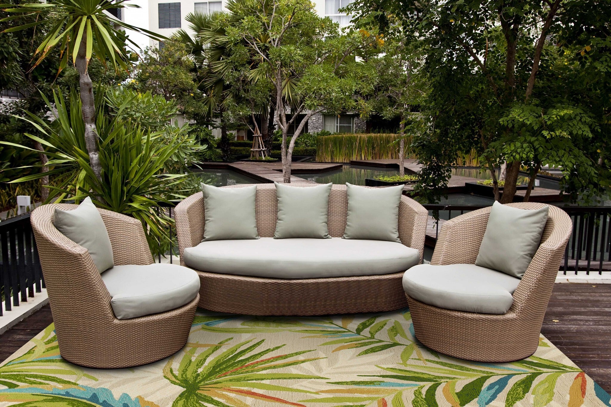 7' X 9' Uv Treated Polypropylene Sand Area Rug