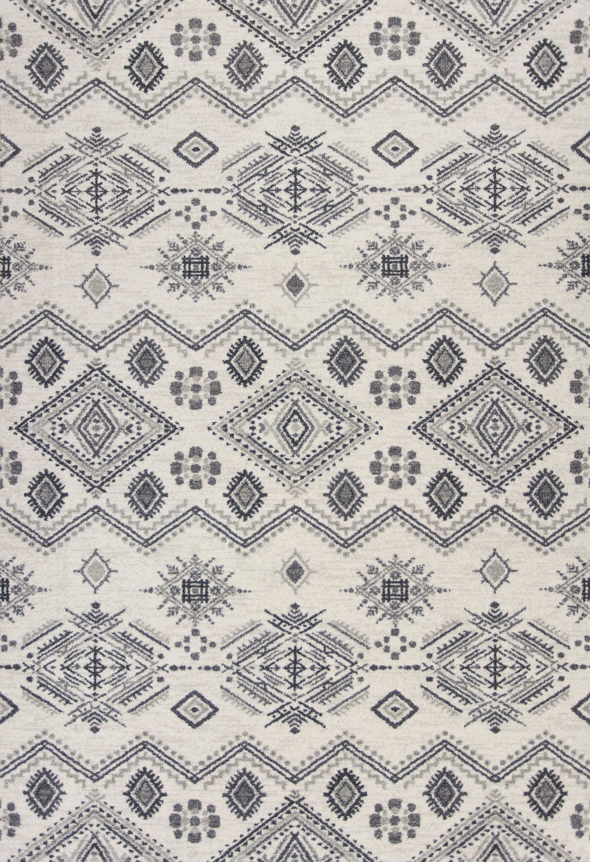 7' X 11' Polypropylene Ivory Or Grey Area Rug