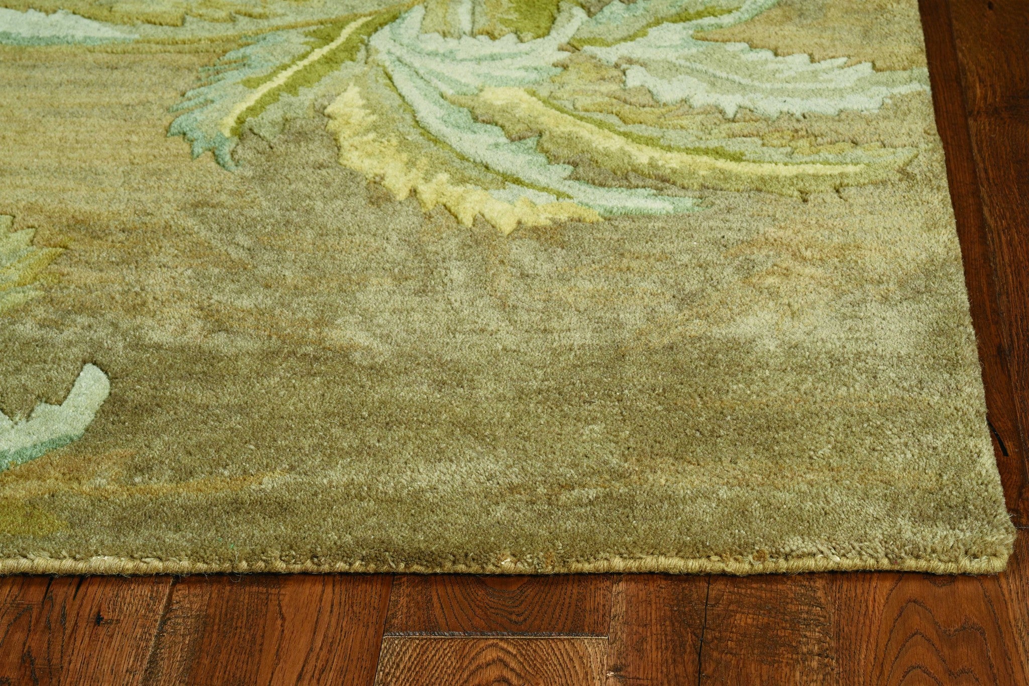 5' X 8' Wool Moss Area Rug