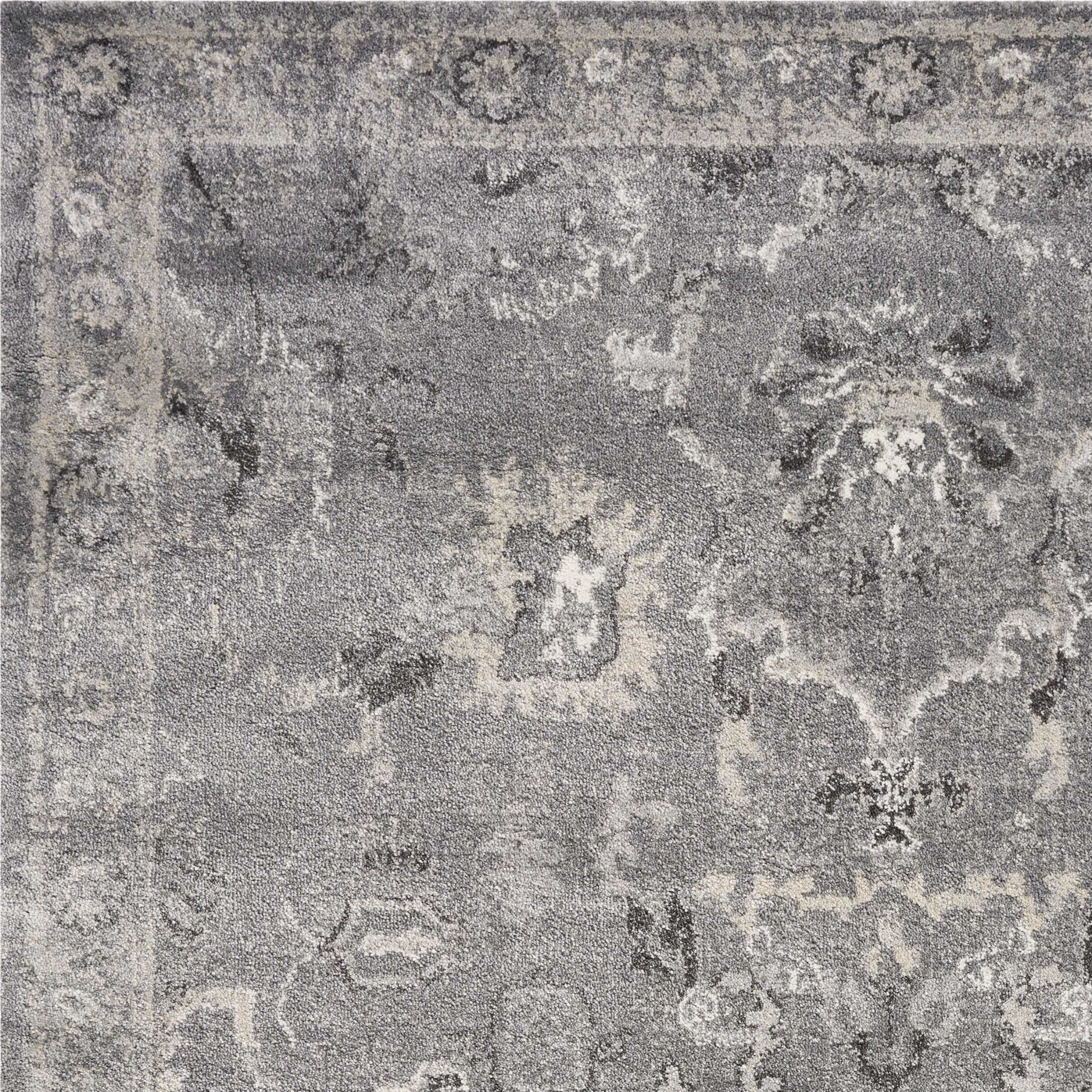 7' X 9' Polypropylene Grey Area Rug