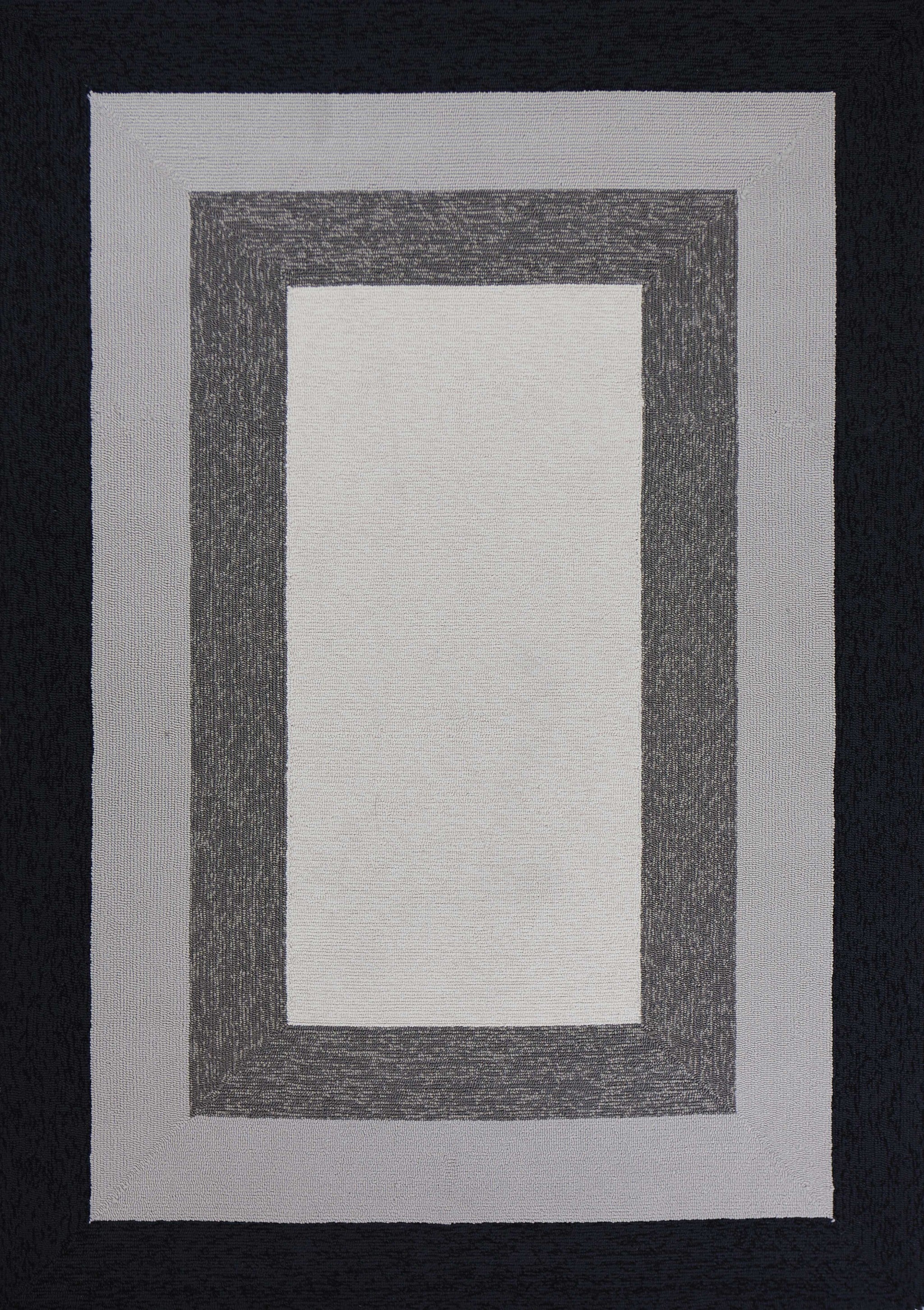 8' X 11' Uv Treated Polypropylene Charcoal Area Rug