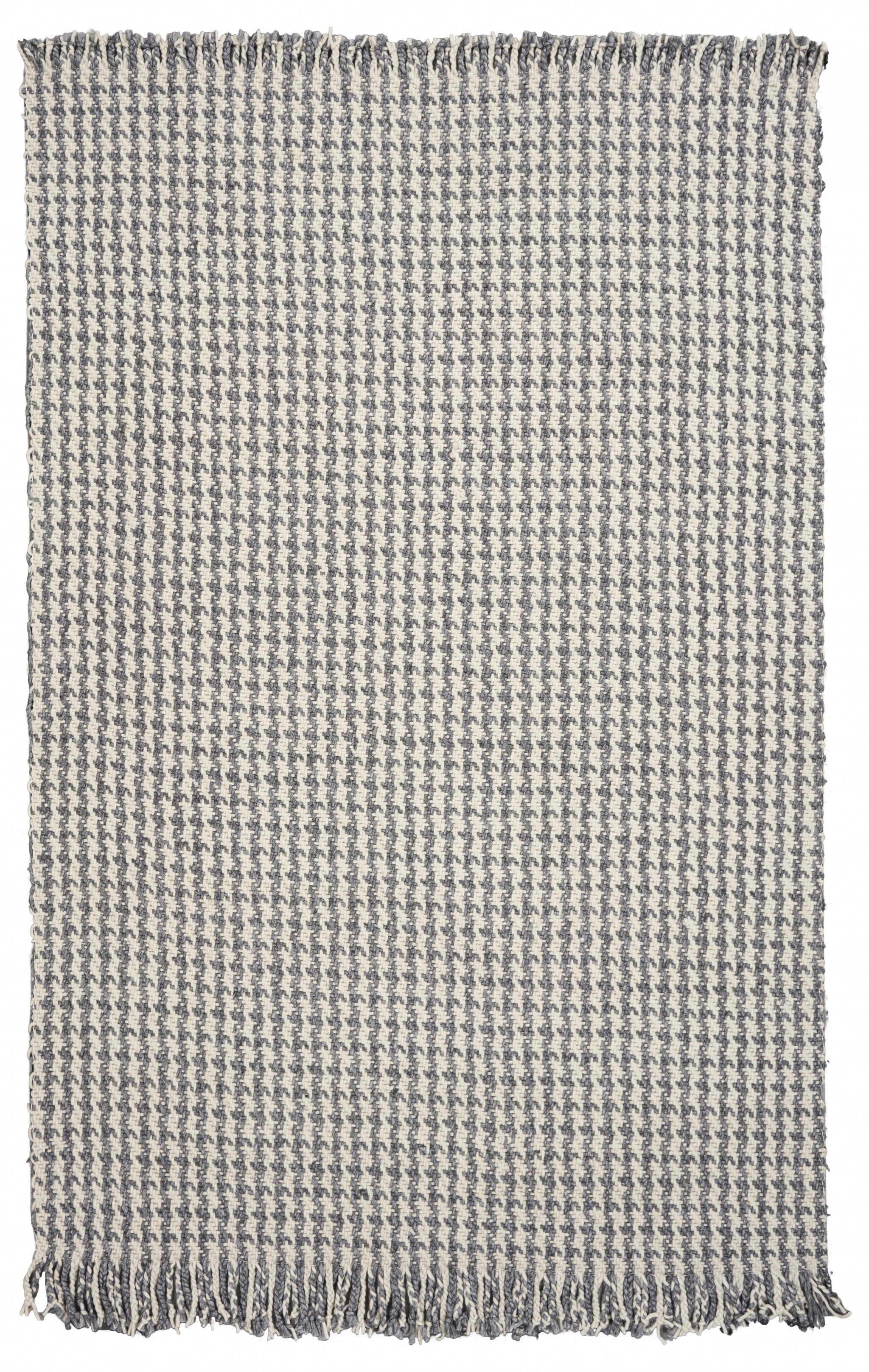 8 X 11 Wool Ivory Or Grey Area Rug