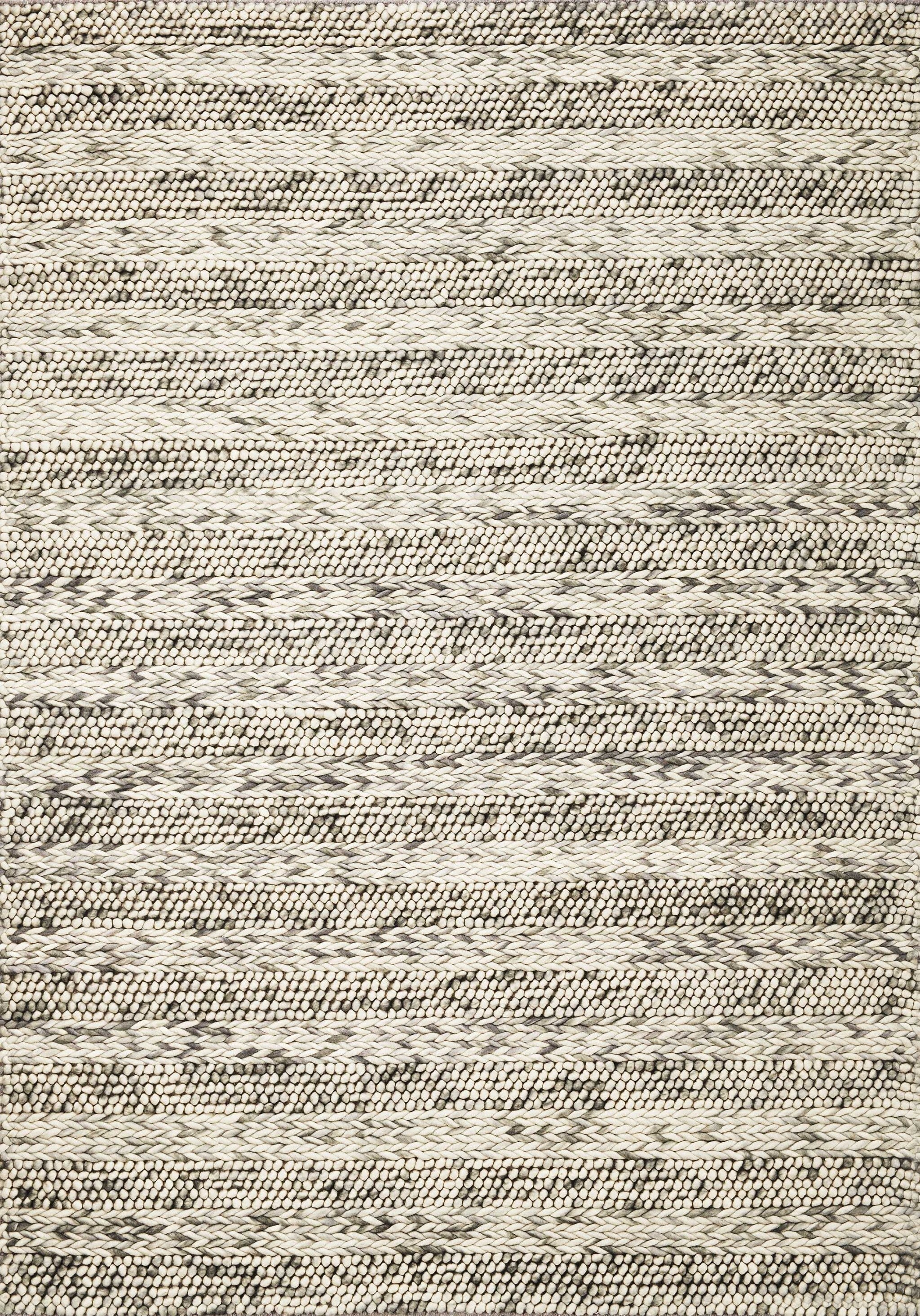 7' X 9' Wool Grey Area Rug