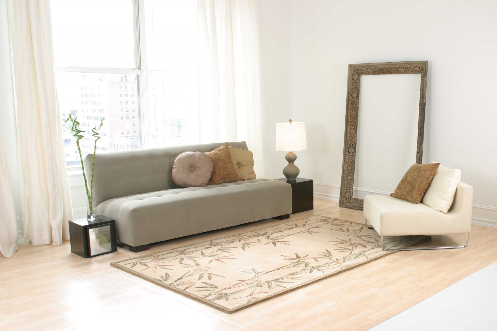 8' X 10' Wool Ivory Area Rug