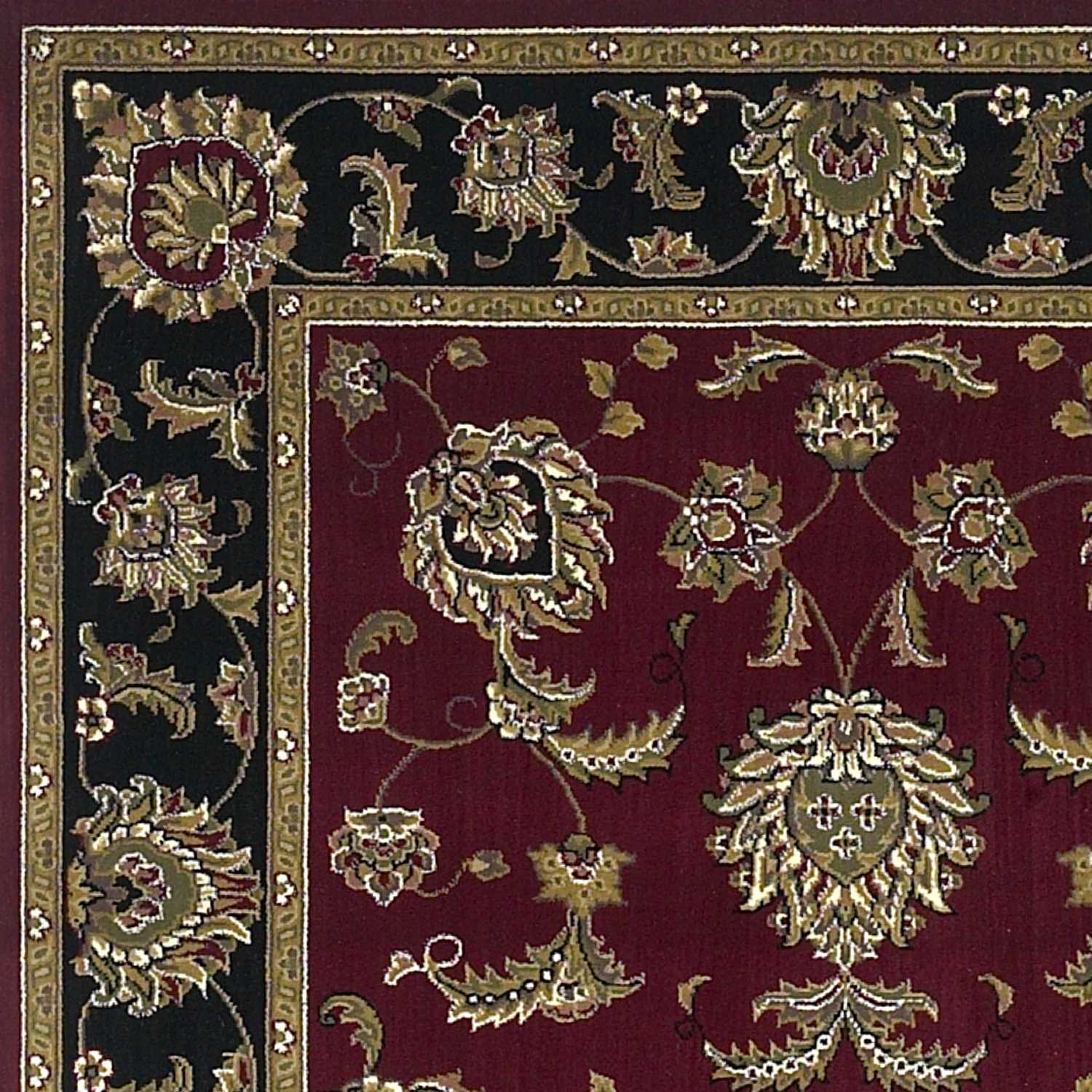 9' X 13' Polypropylene Red Or Black Area Rug