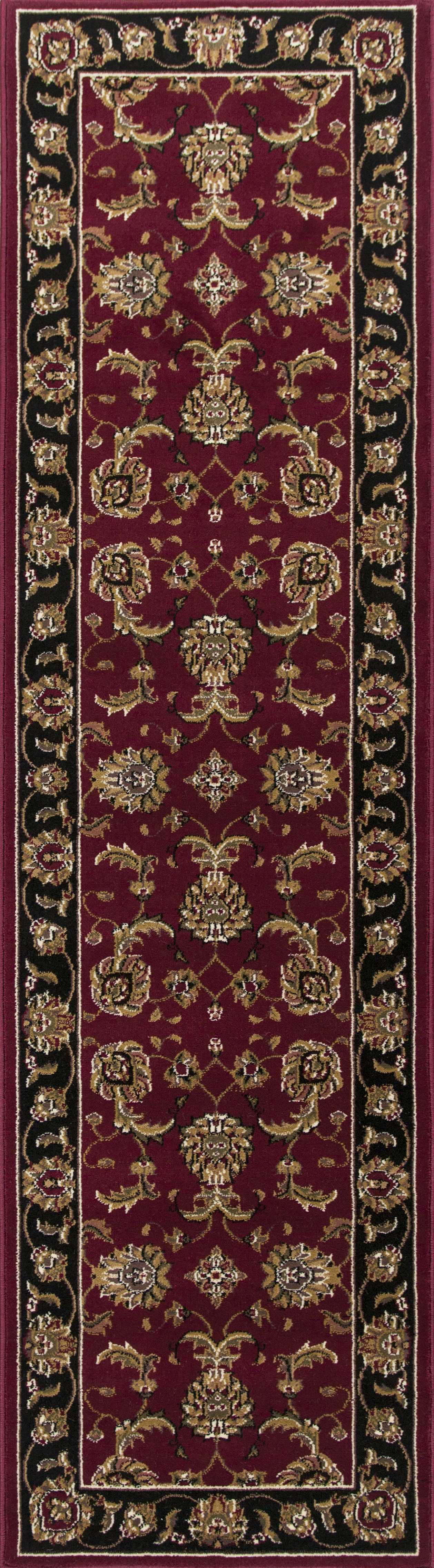 9' X 13' Polypropylene Red Or Black Area Rug
