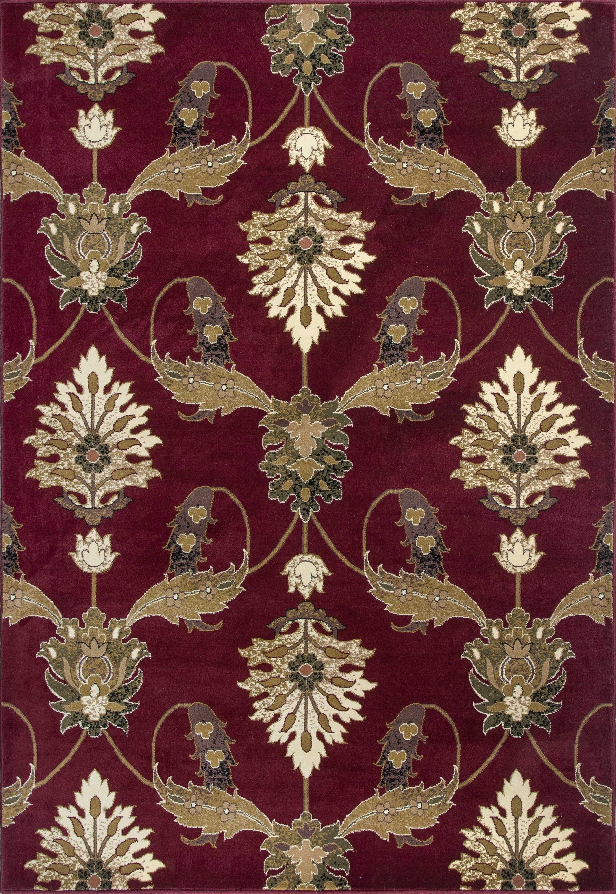 9' X 13' Polypropylene Red Area Rug