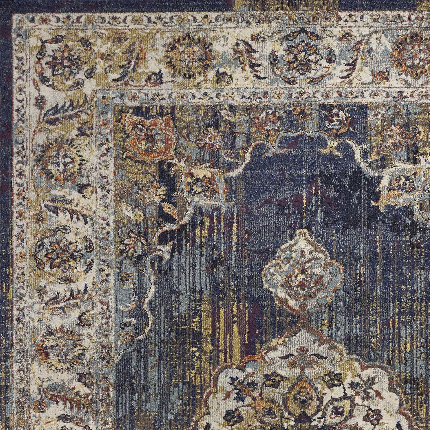 9' X 13' Polypropylene Navy Area Rug