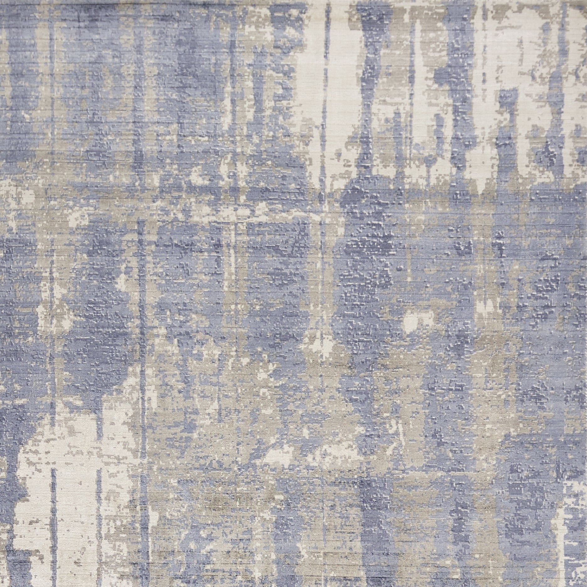 8' X 11' Viscose Grey Or Blue Area Rug