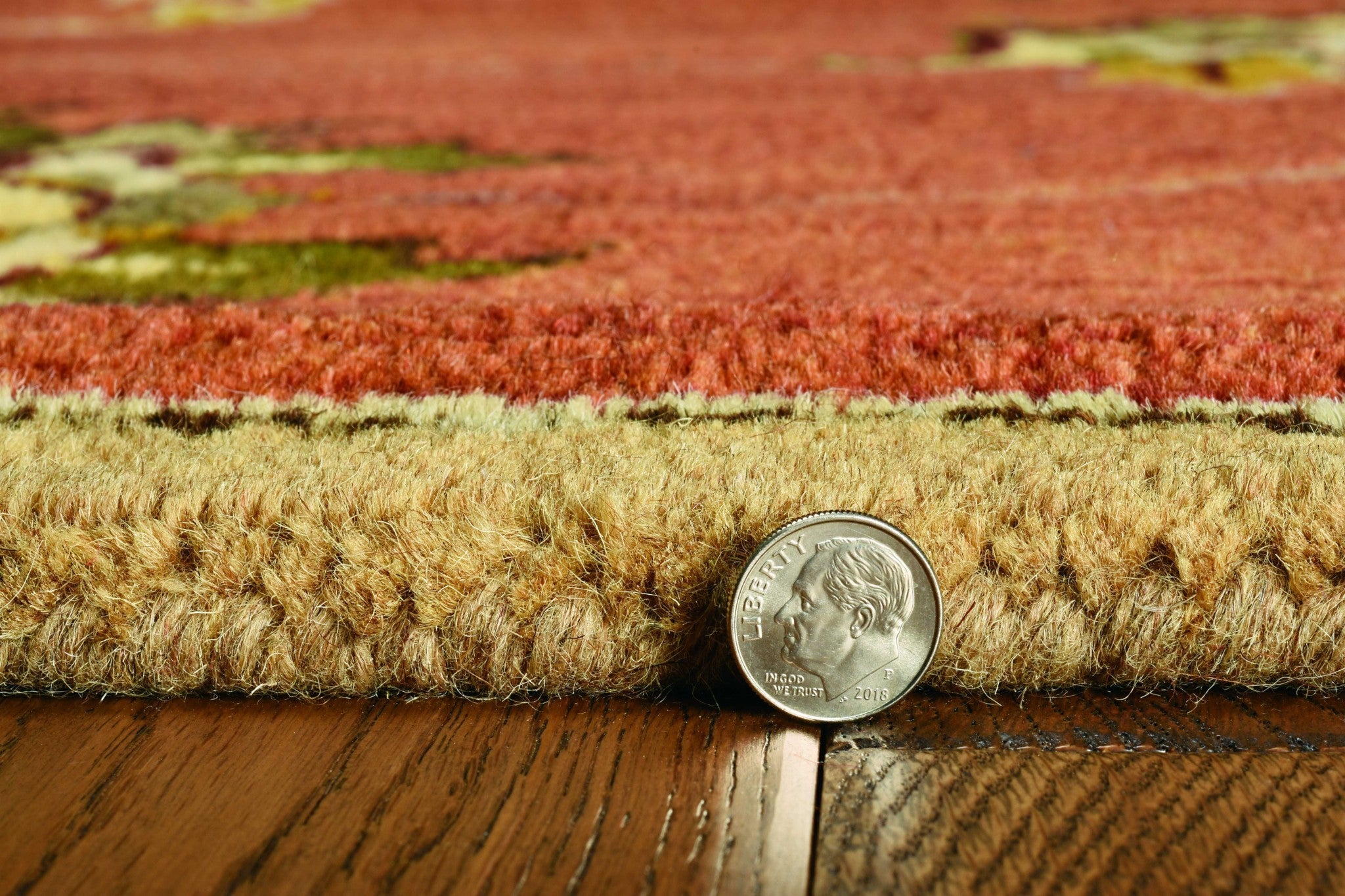 9'X13' Sienna Orange Hand Tufted Traditional Floral Indoor Area Rug