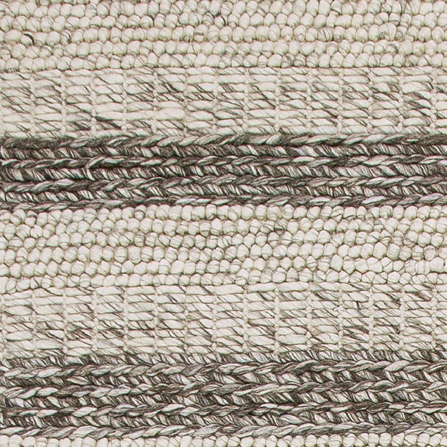 9' X 13' Wool Grey Or White Area Rug