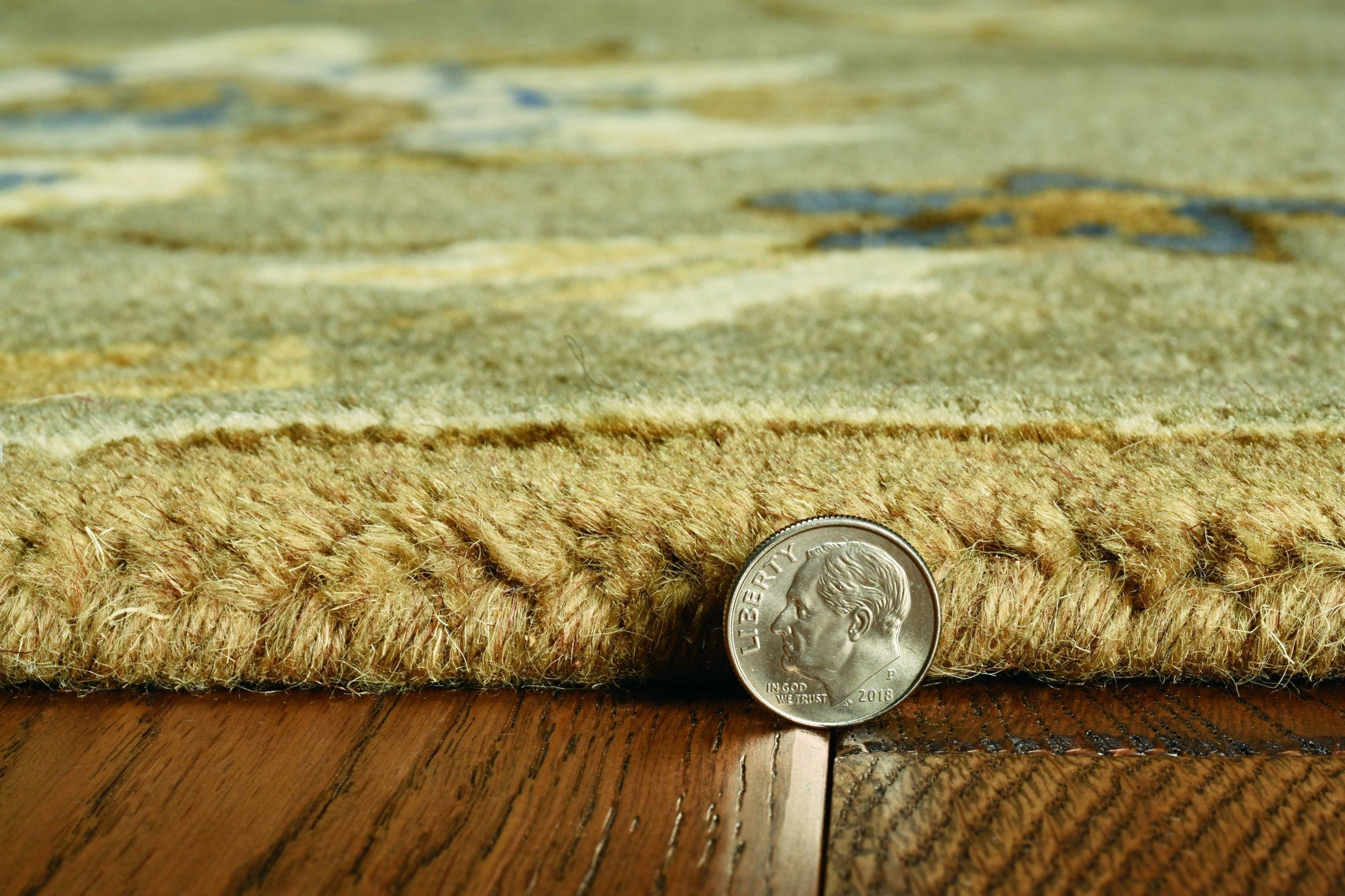 3' X 5' Grey Floral Vines Wool Area Rug