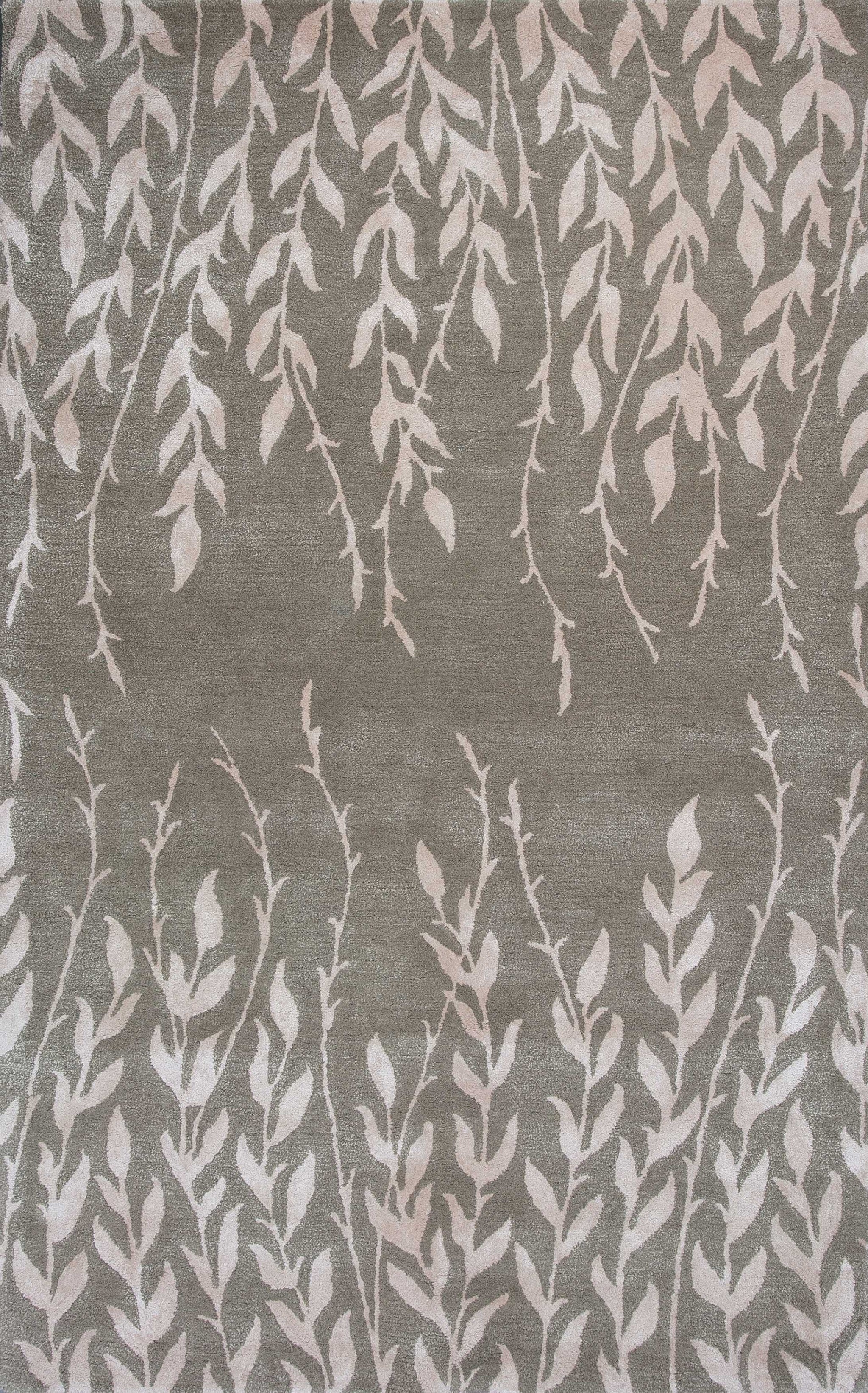 3' X 5' Wool & Viscose Blend Beige Area Rug