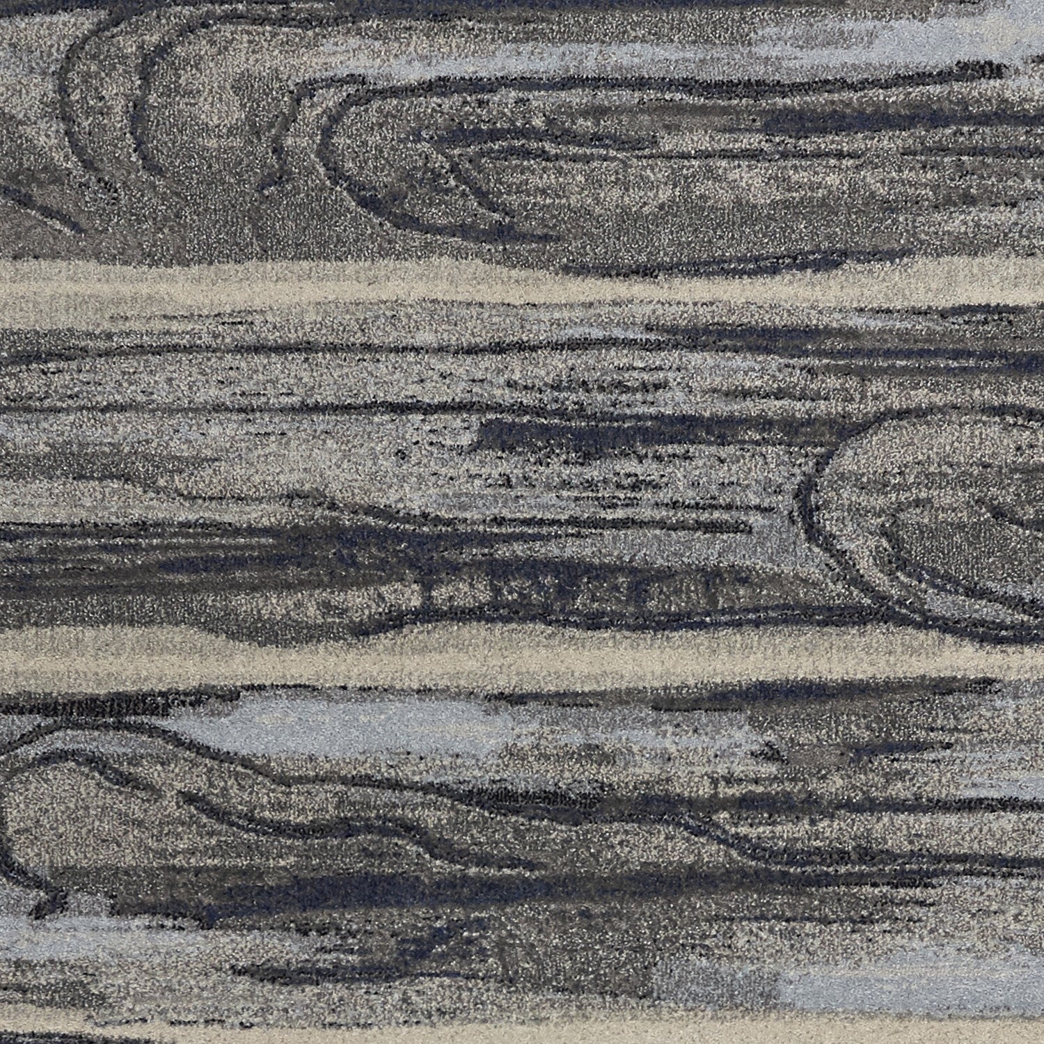 6' X 9' Grey Abstract Wood Design Indoor Area Rug