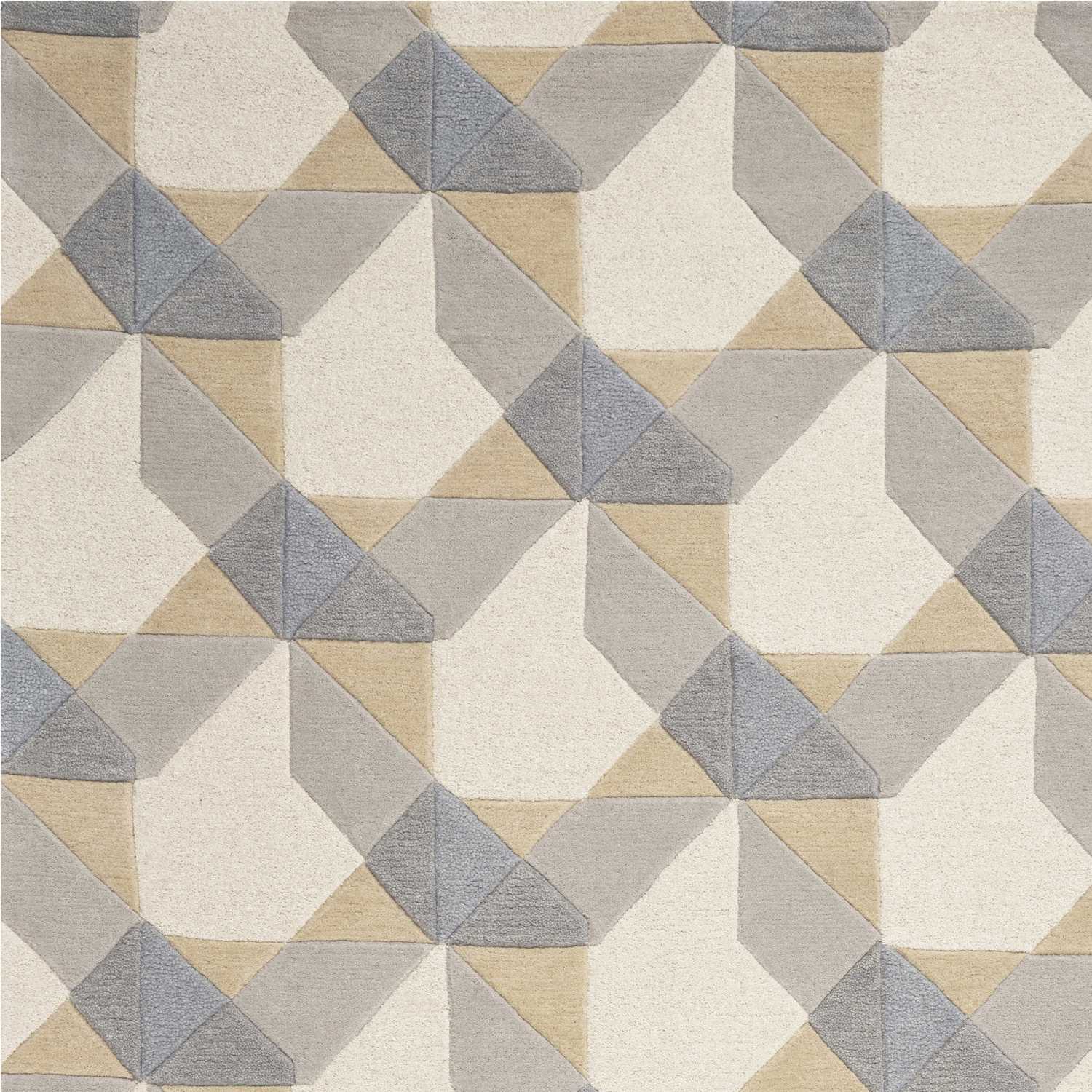 5' X 8' Wool Ivory Or Grey Area Rug