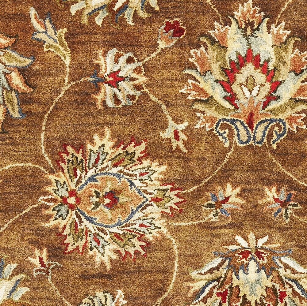 5' X 8' Wool Coffee Area Rug