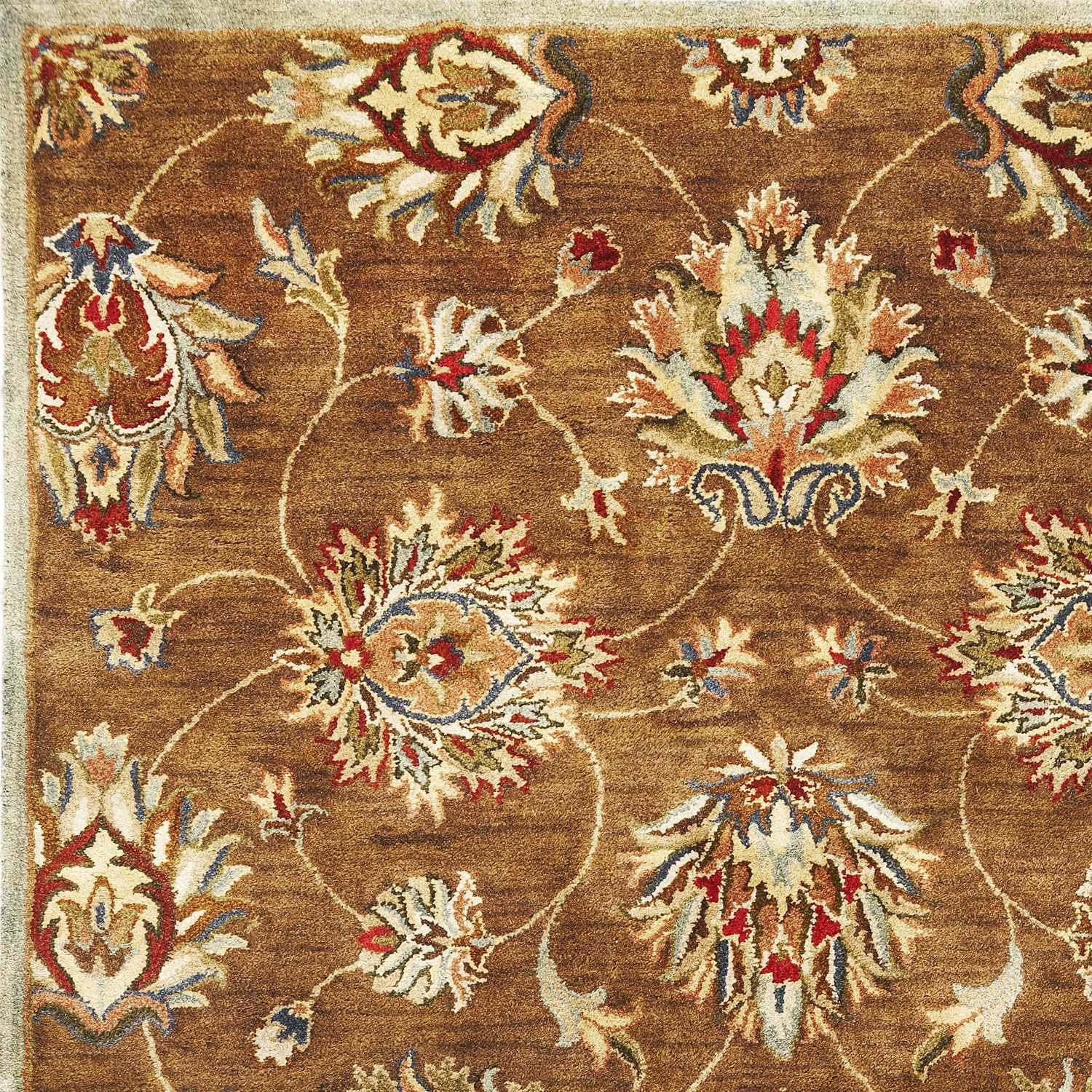 5' X 8' Wool Coffee Area Rug