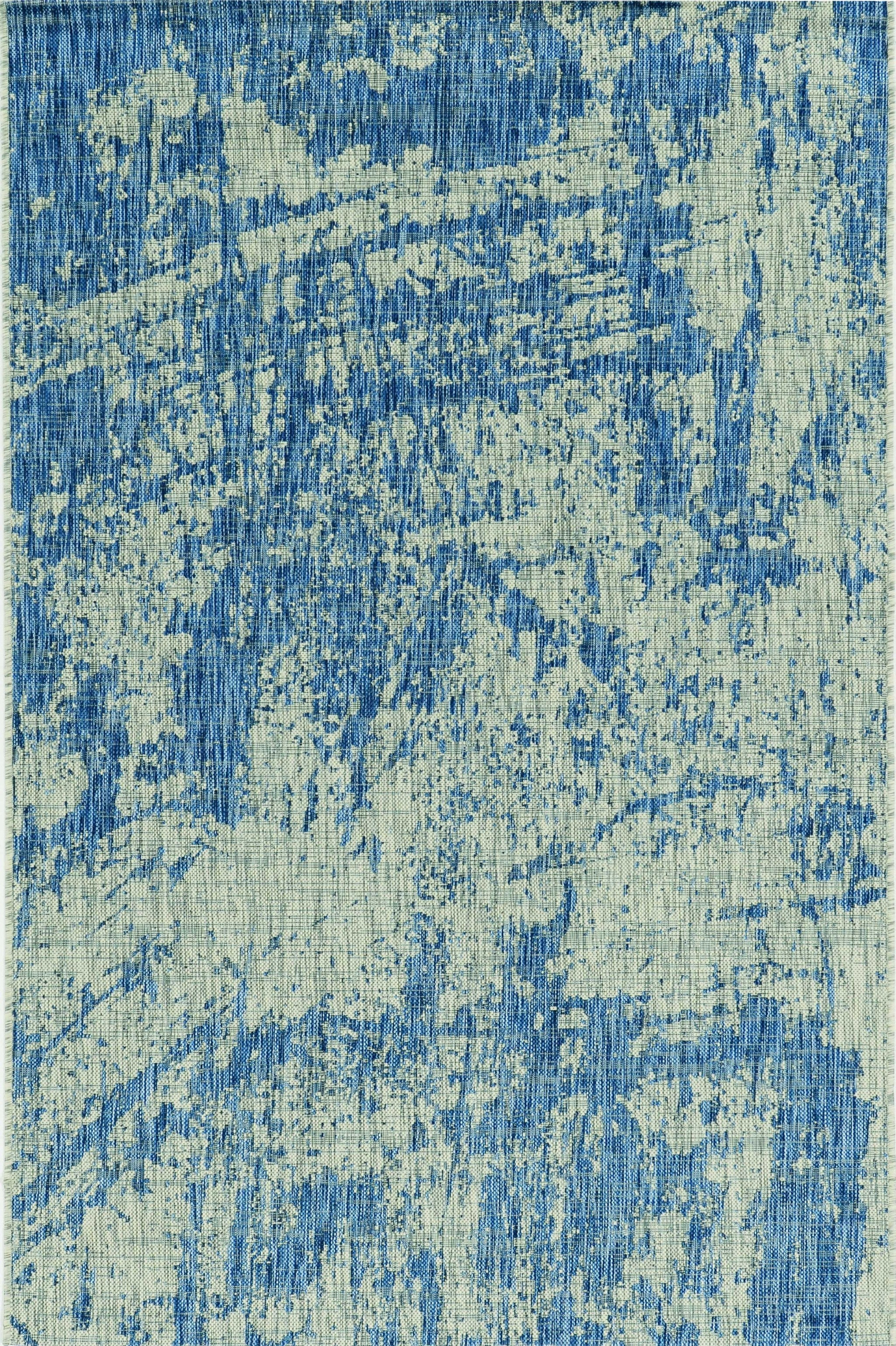 3' X 4' Uv Treated Polypropylene Grey Or Denim Area Rug