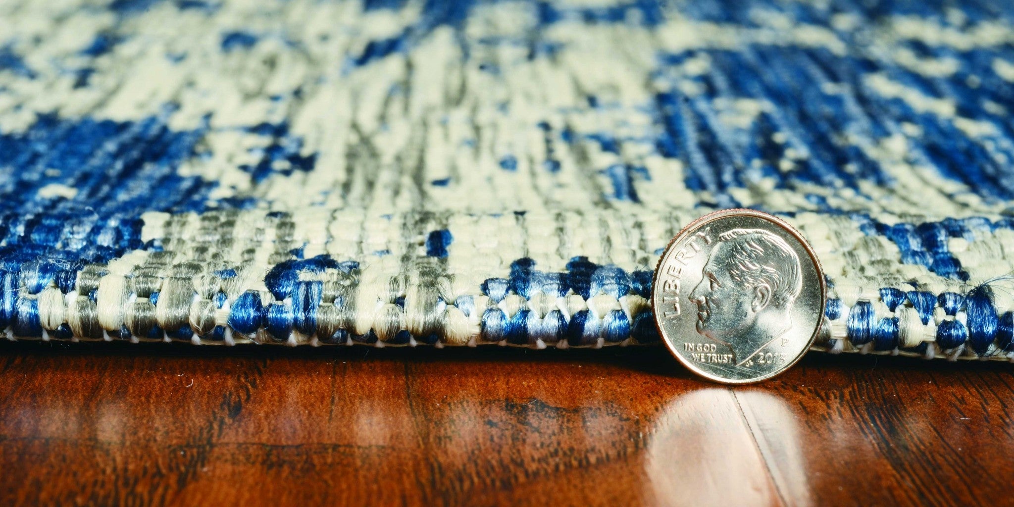 3' X 4' Uv Treated Polypropylene Grey Or Denim Area Rug