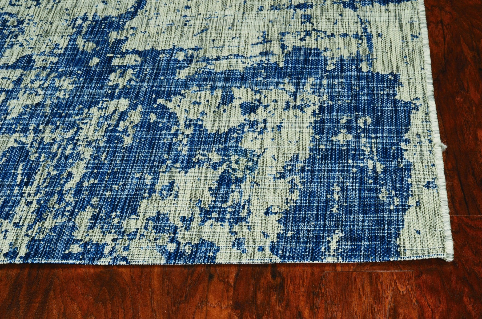 3' X 4' Uv Treated Polypropylene Grey Or Denim Area Rug