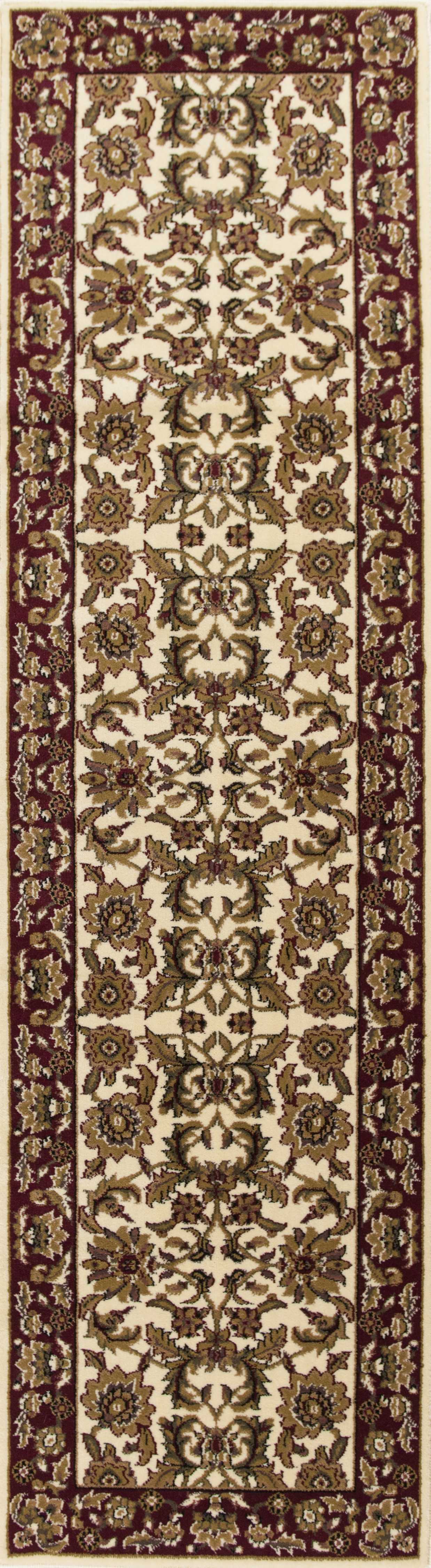 1' X 2' Ivory Or Red Renaissance Inspired Area Rug