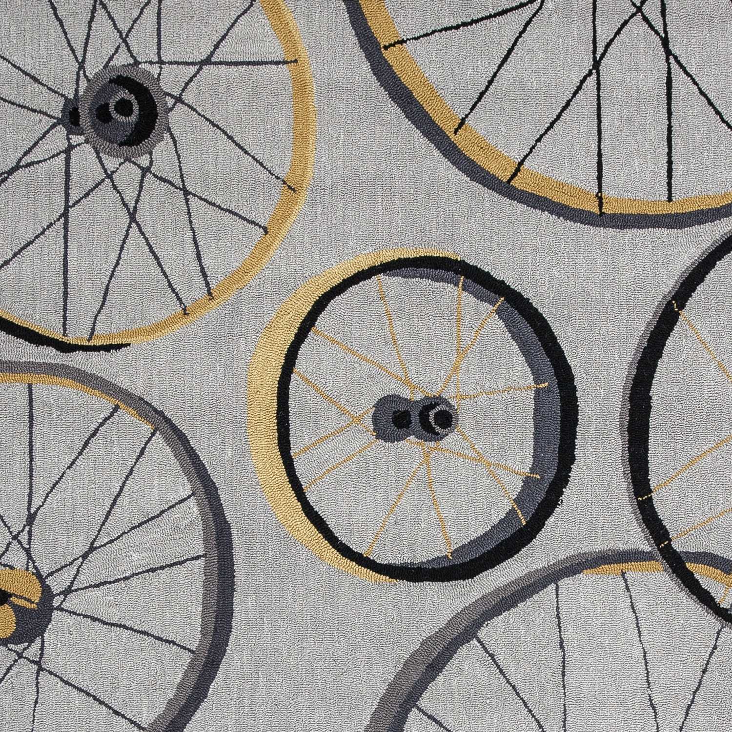 1' X 2' Polyester Grey Area Rug