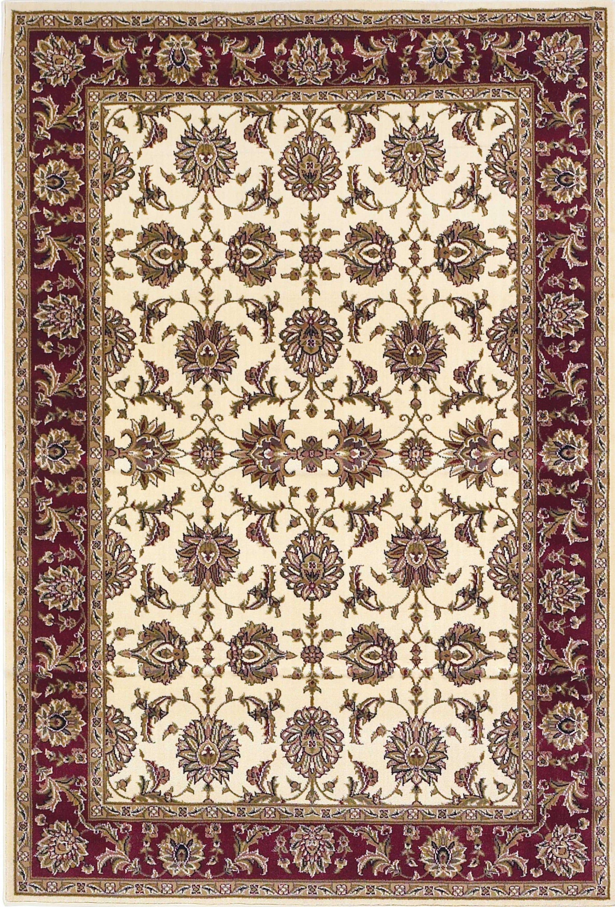 2' X 3' Polypropylene Ivory Or Red Accent Rug