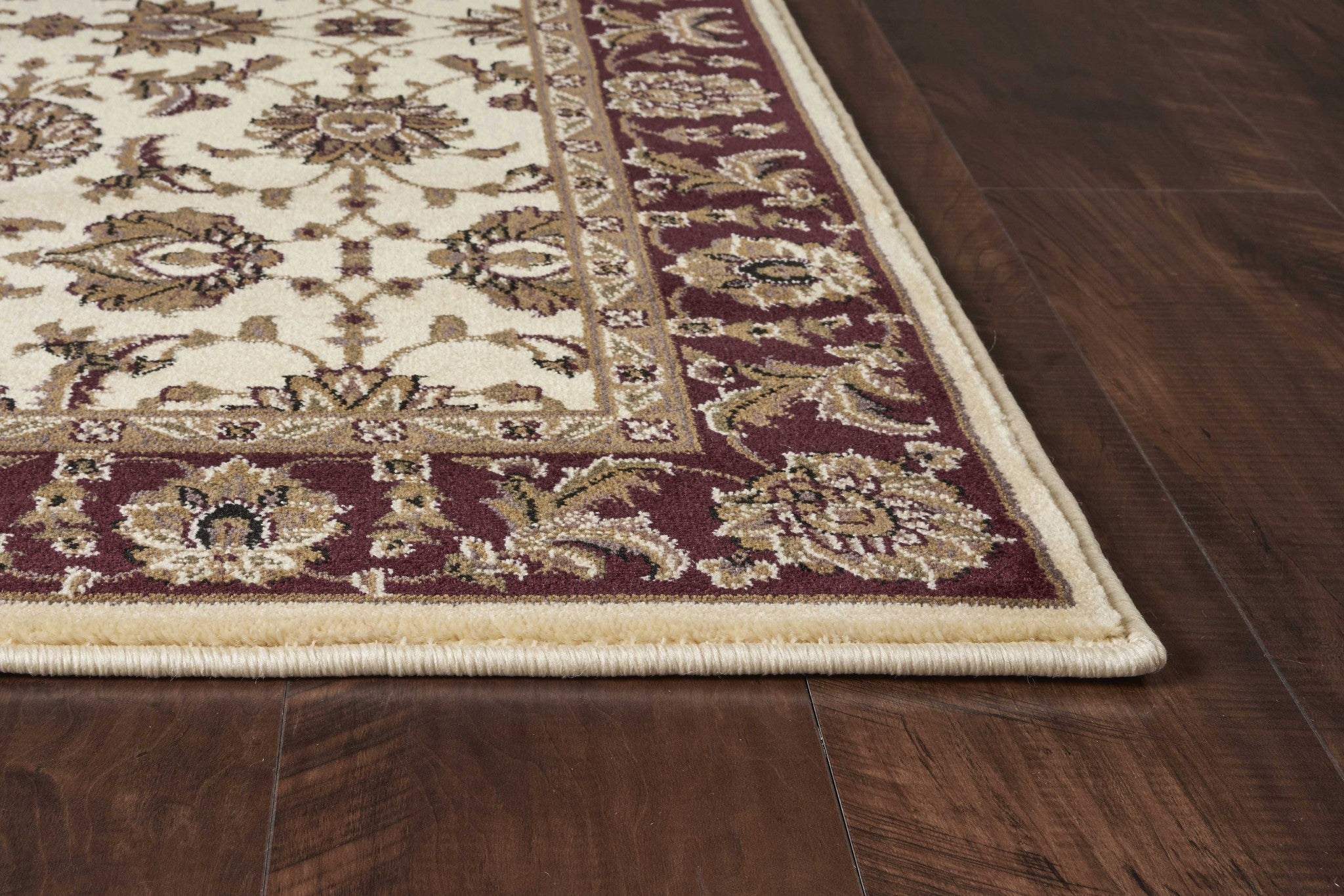 2' X 3' Polypropylene Ivory Or Red Accent Rug