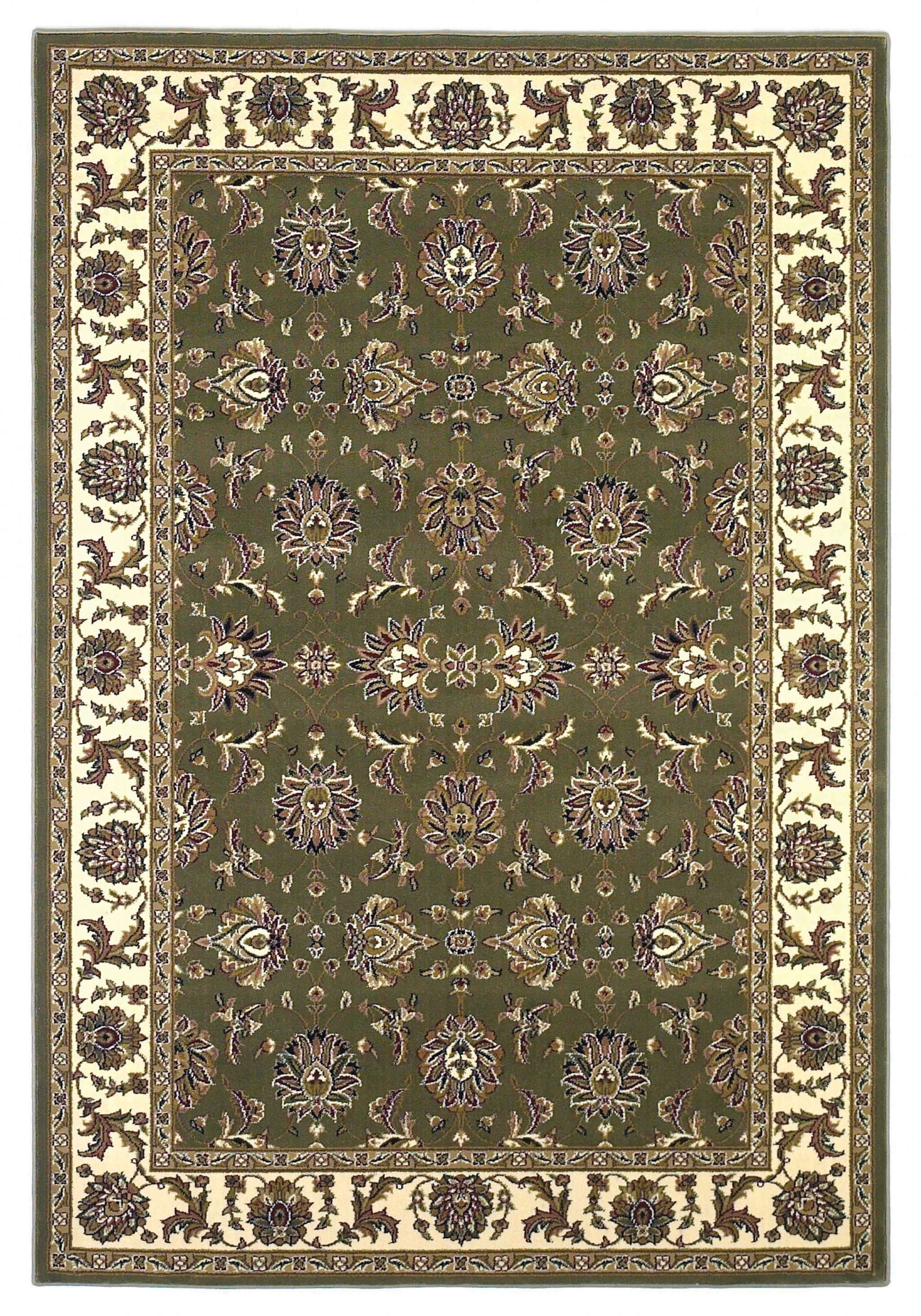 2' X 3' Polypropylene Green Or Ivory Accent Rug
