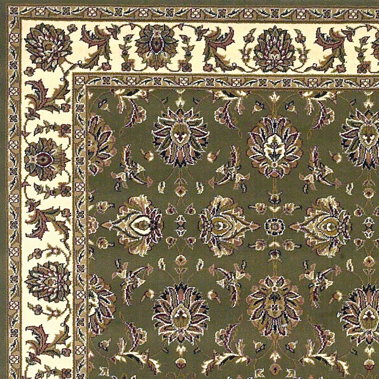 2' X 3' Polypropylene Green Or Ivory Accent Rug