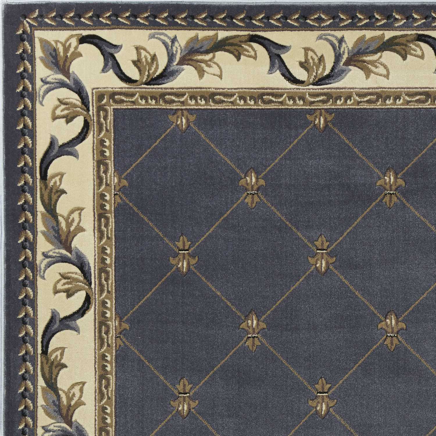 2' X 3' Polypropylene Blue Accent Rug