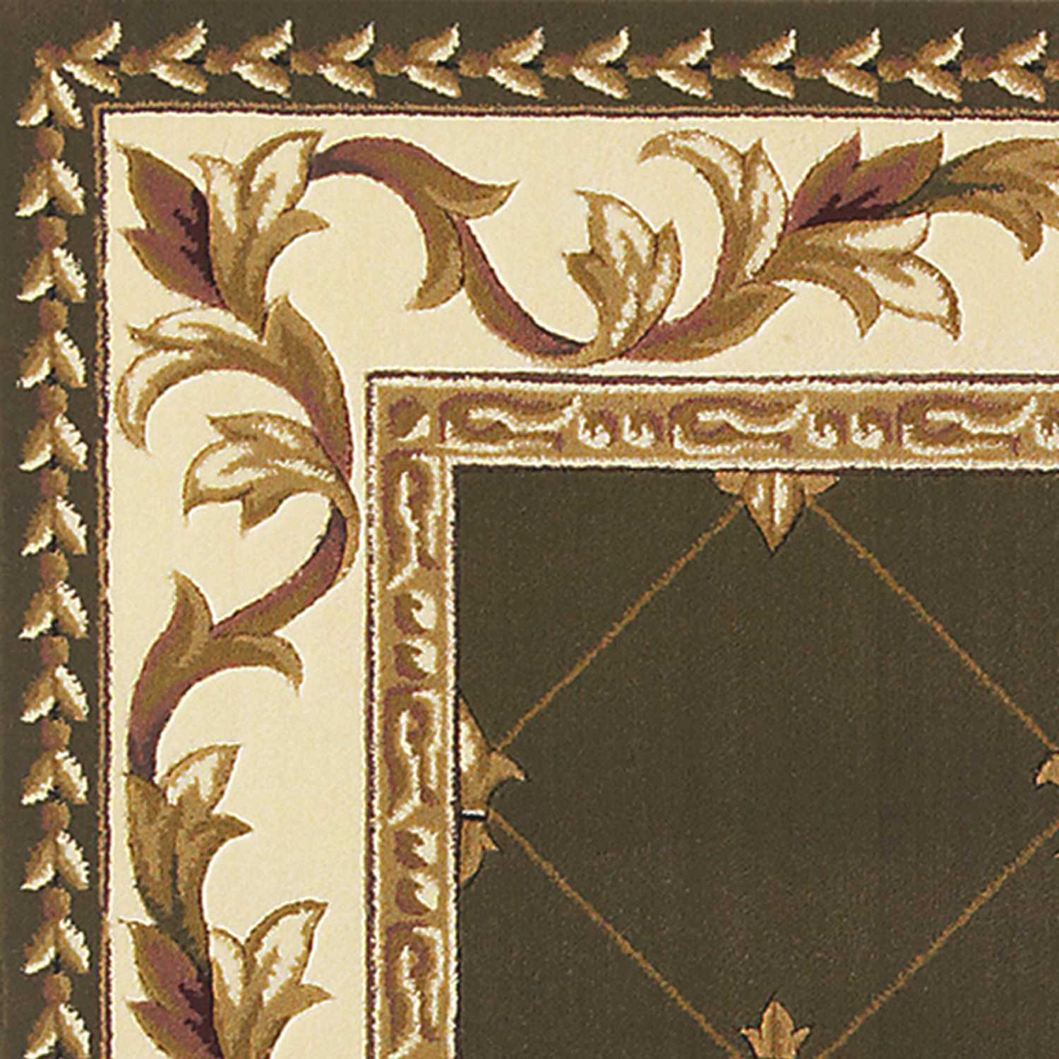 2' X 3' Polypropylene Green Accent Rug