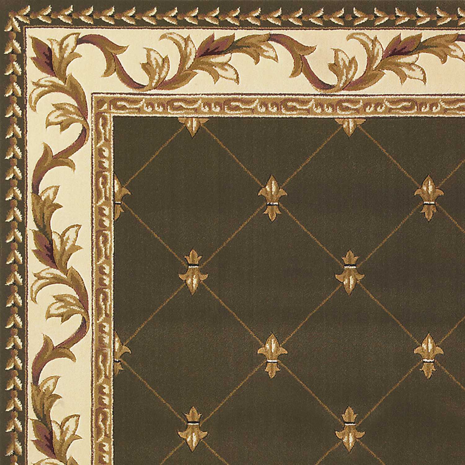 2' X 3' Polypropylene Green Accent Rug