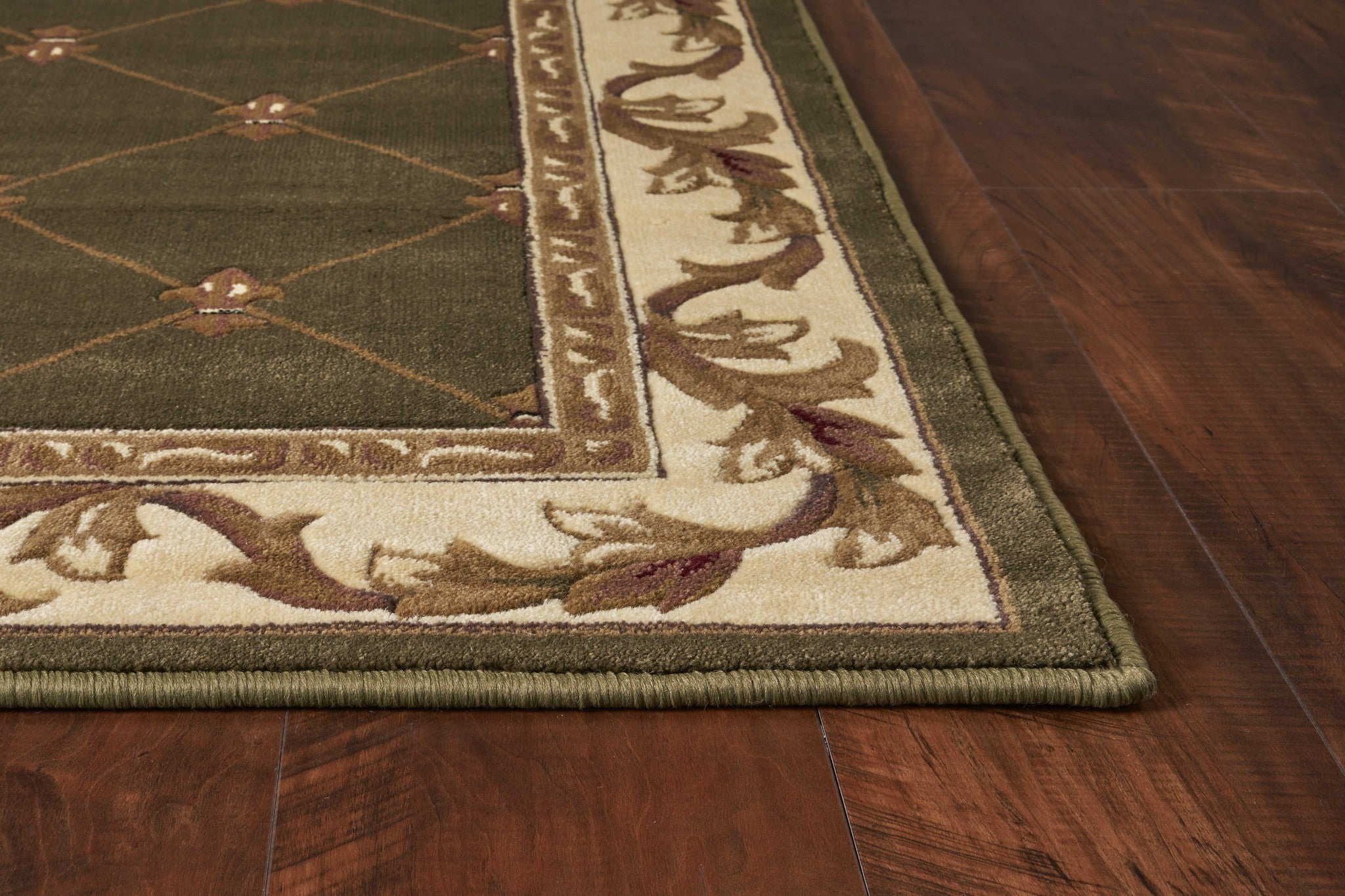 2' X 3' Polypropylene Green Accent Rug