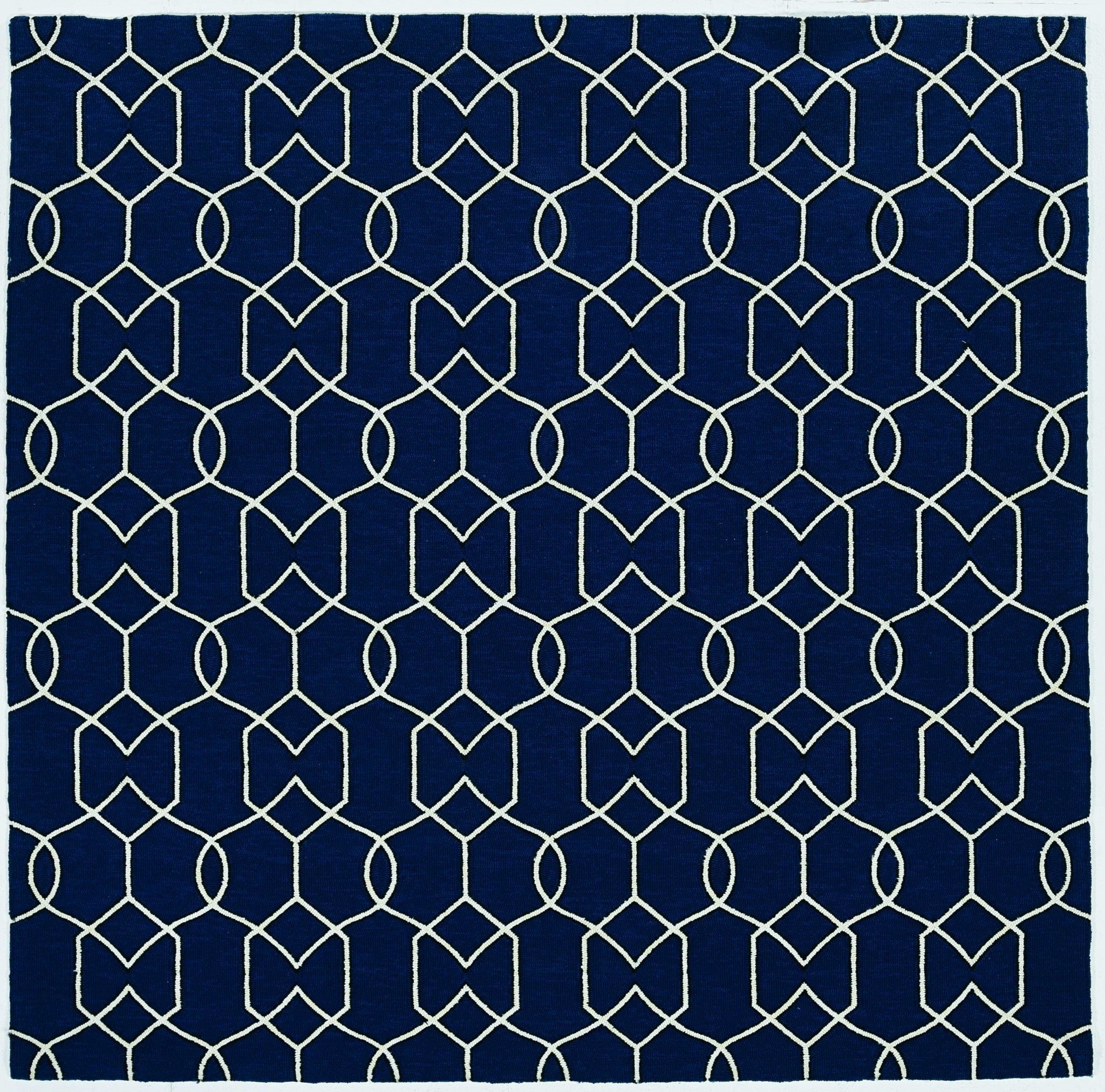 2' X 3' Uv Treated Polypropylene Navy Accent Rug