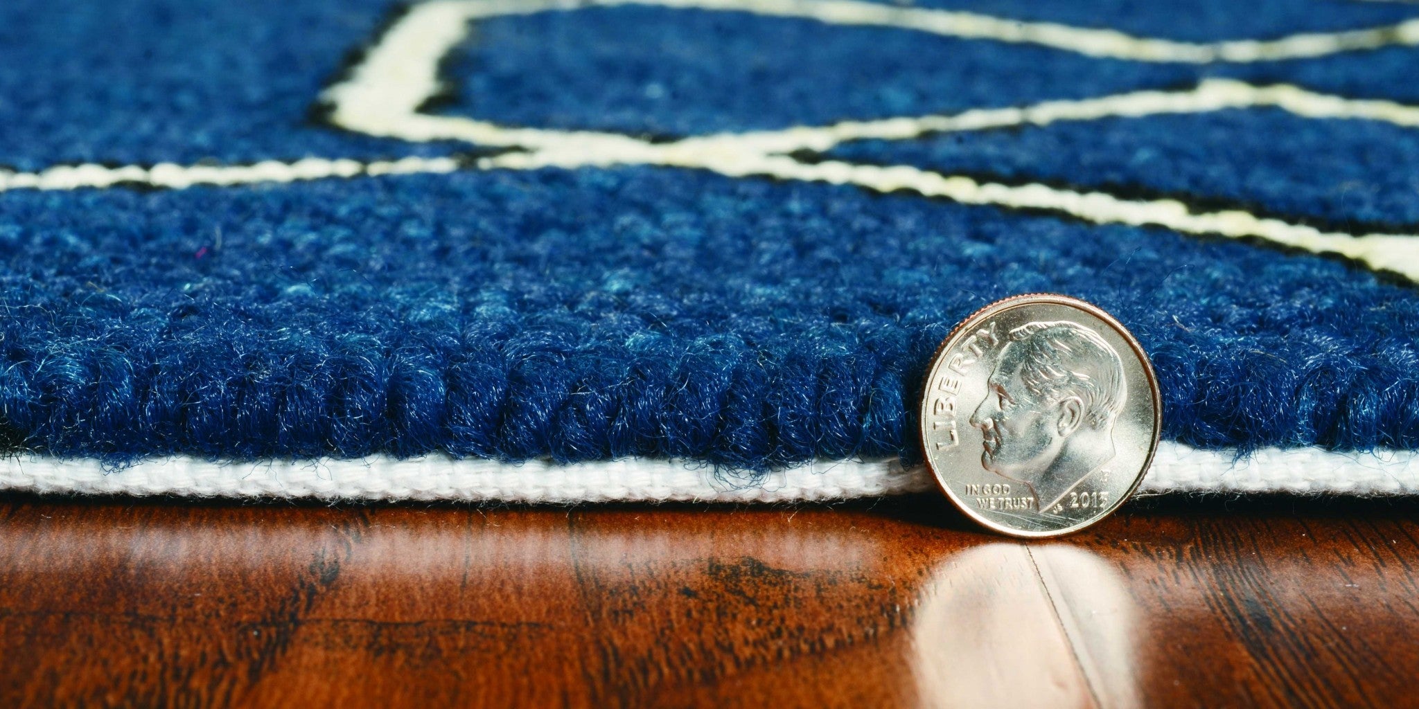 2' X 3' Uv Treated Polypropylene Navy Accent Rug