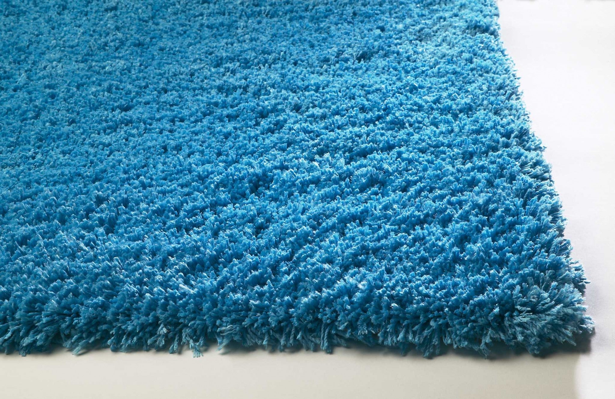 2' X 4' Polyester Highlighter Blue Area Rug
