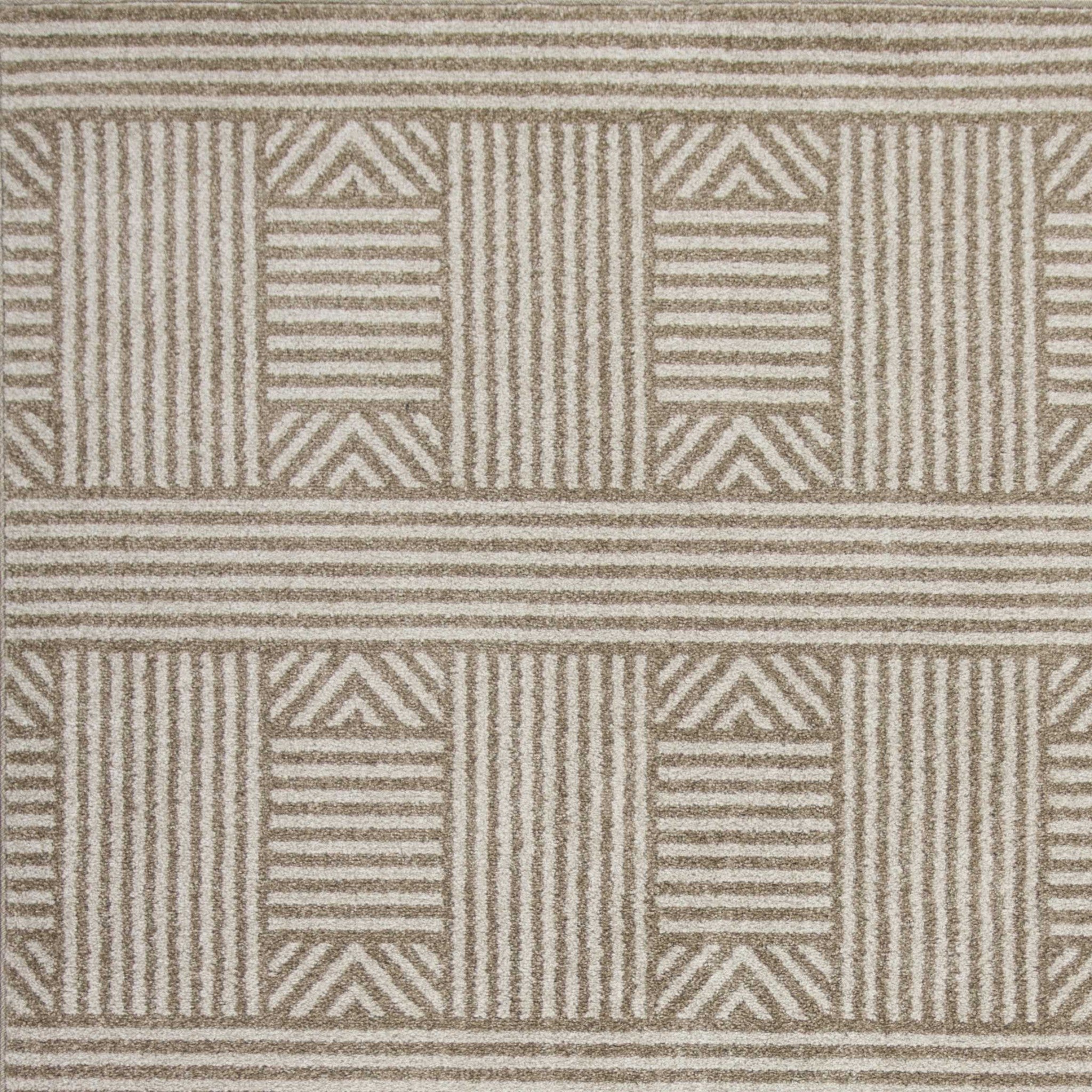 3' X 5' Beige Uv Treated Polypropylene Area Rug